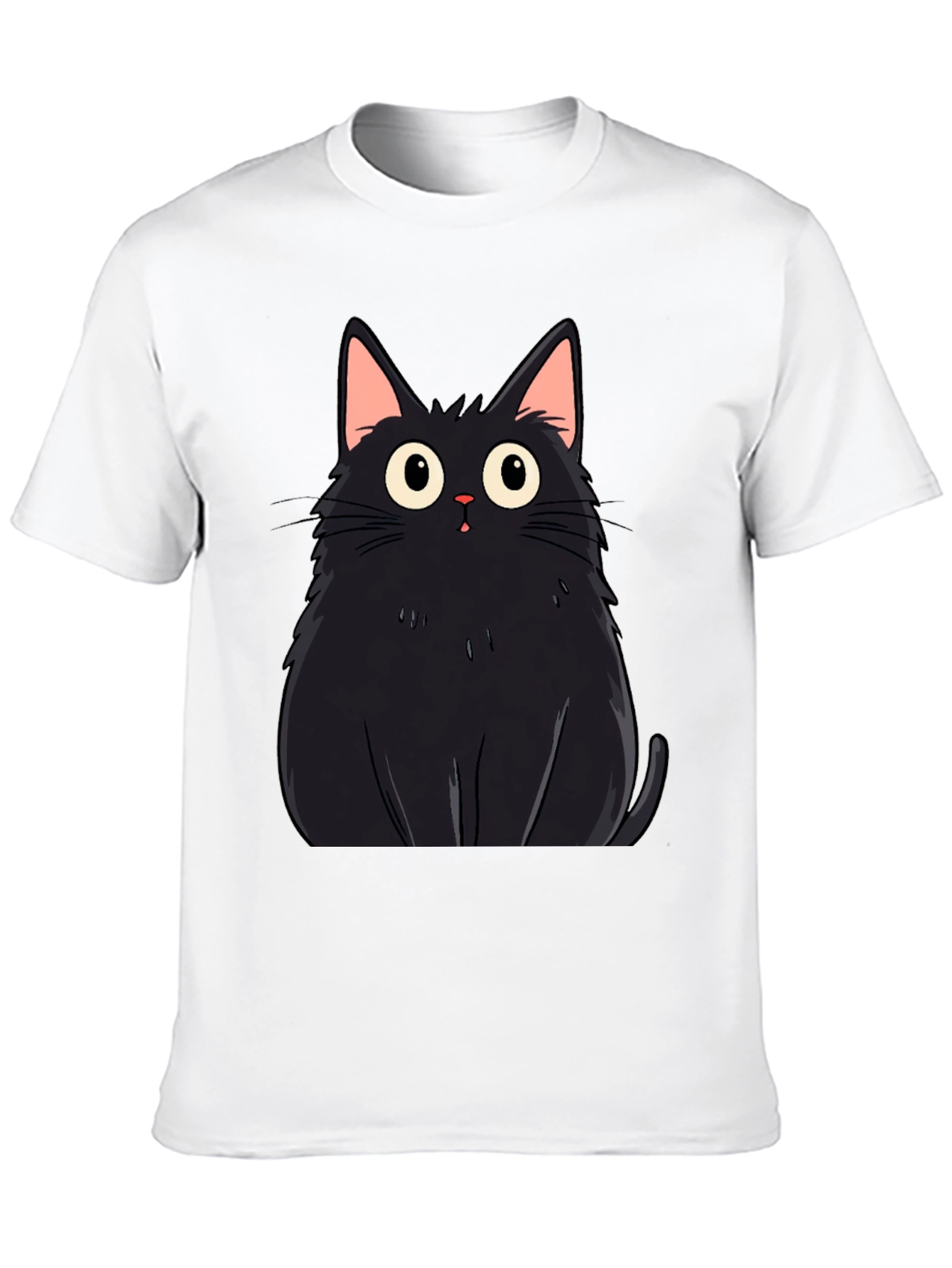 Black Black Cat Graphic Tee - Men's Casual T-Shirt view 10