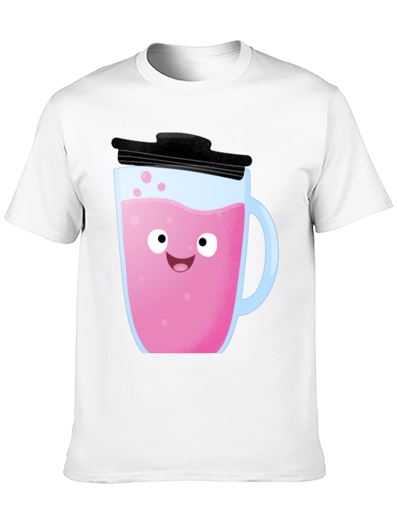 Black Cute Pink Drink Graphic Tee - Fun Kawaii Style! view 10