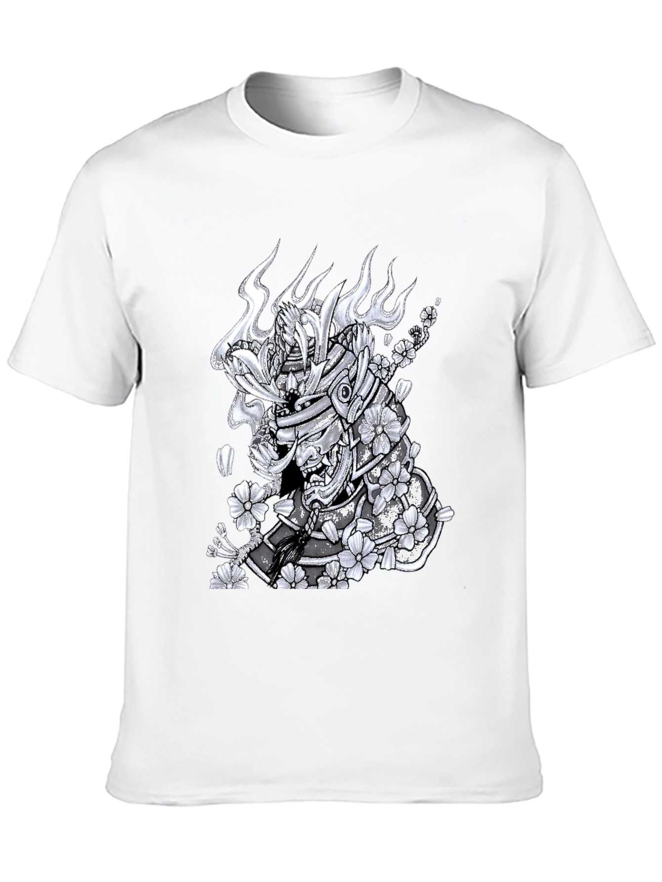 Black Samurai Warrior Graphic T-Shirt - Men's Black Tee view 10