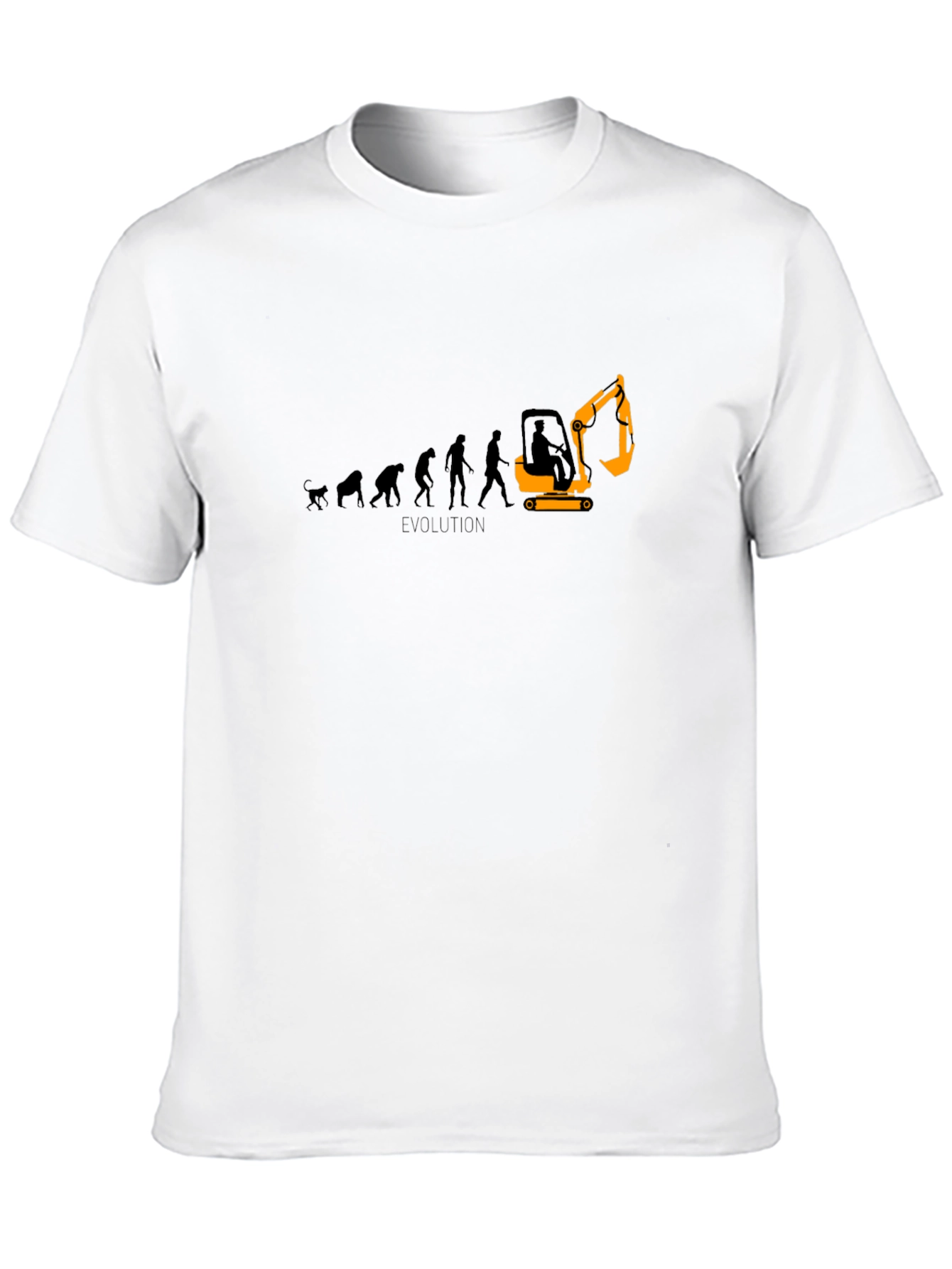 Black Evolution Excavator Black Graphic Tee view 10