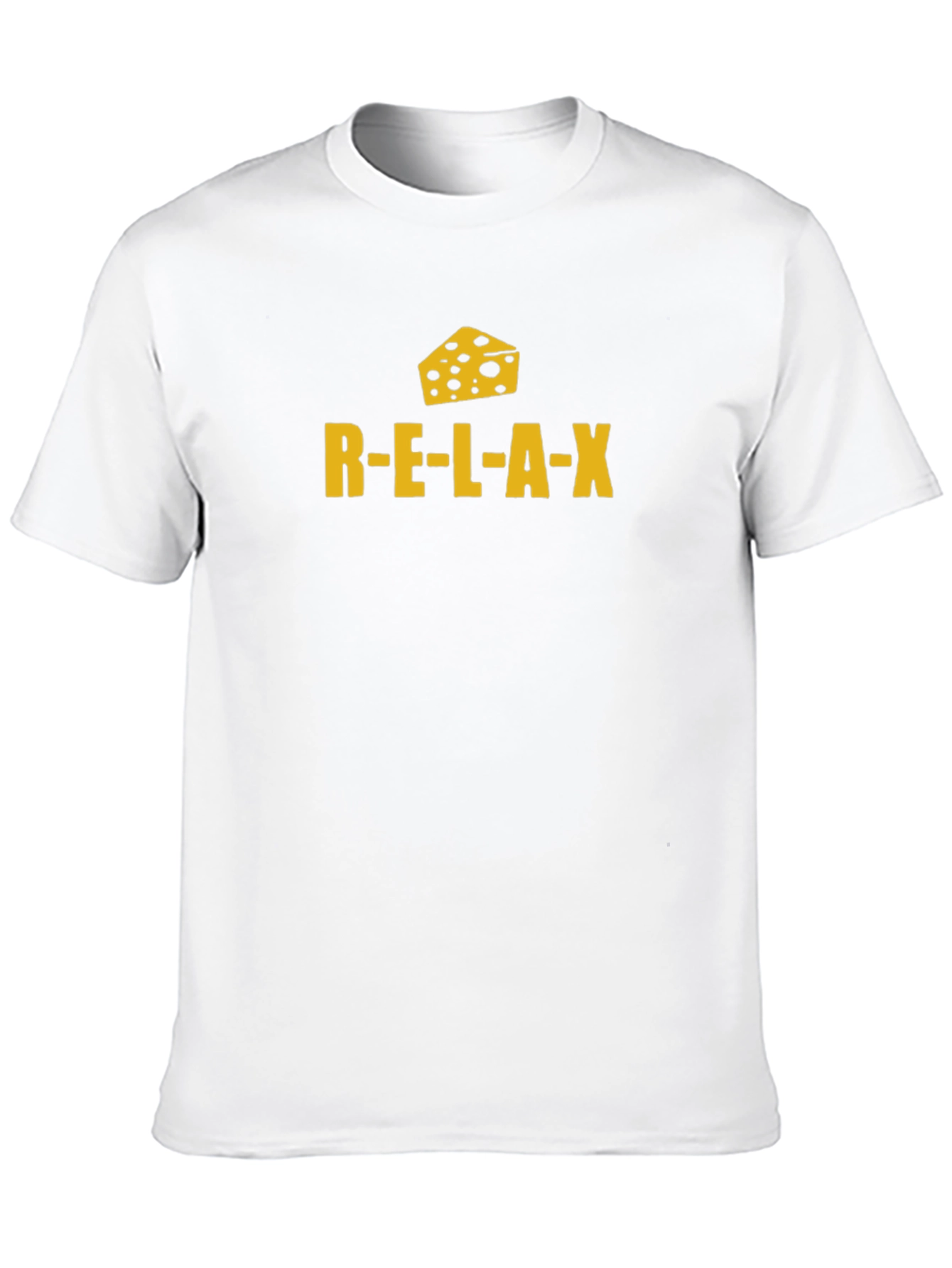 Black Relax Cheese Funny T-Shirt - Soft Cotton Tee view 10