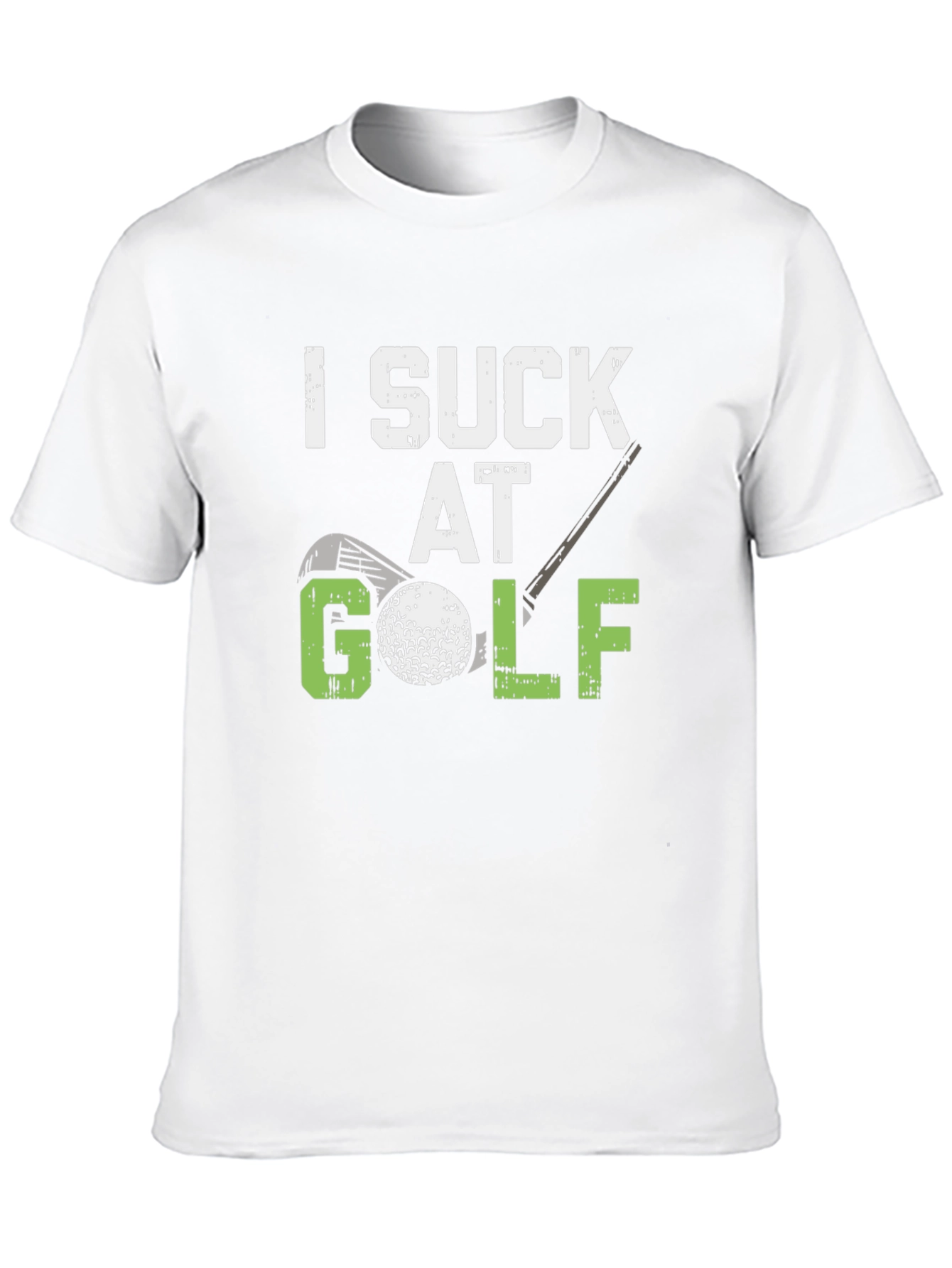 Black Funny Golf T-Shirt - I Suck At Golf Tee view 10