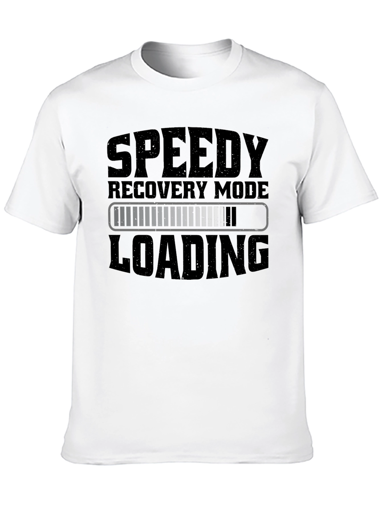 Black Speedy Recovery Mode Loading T-Shirt - Get Well Soon Gift view 10