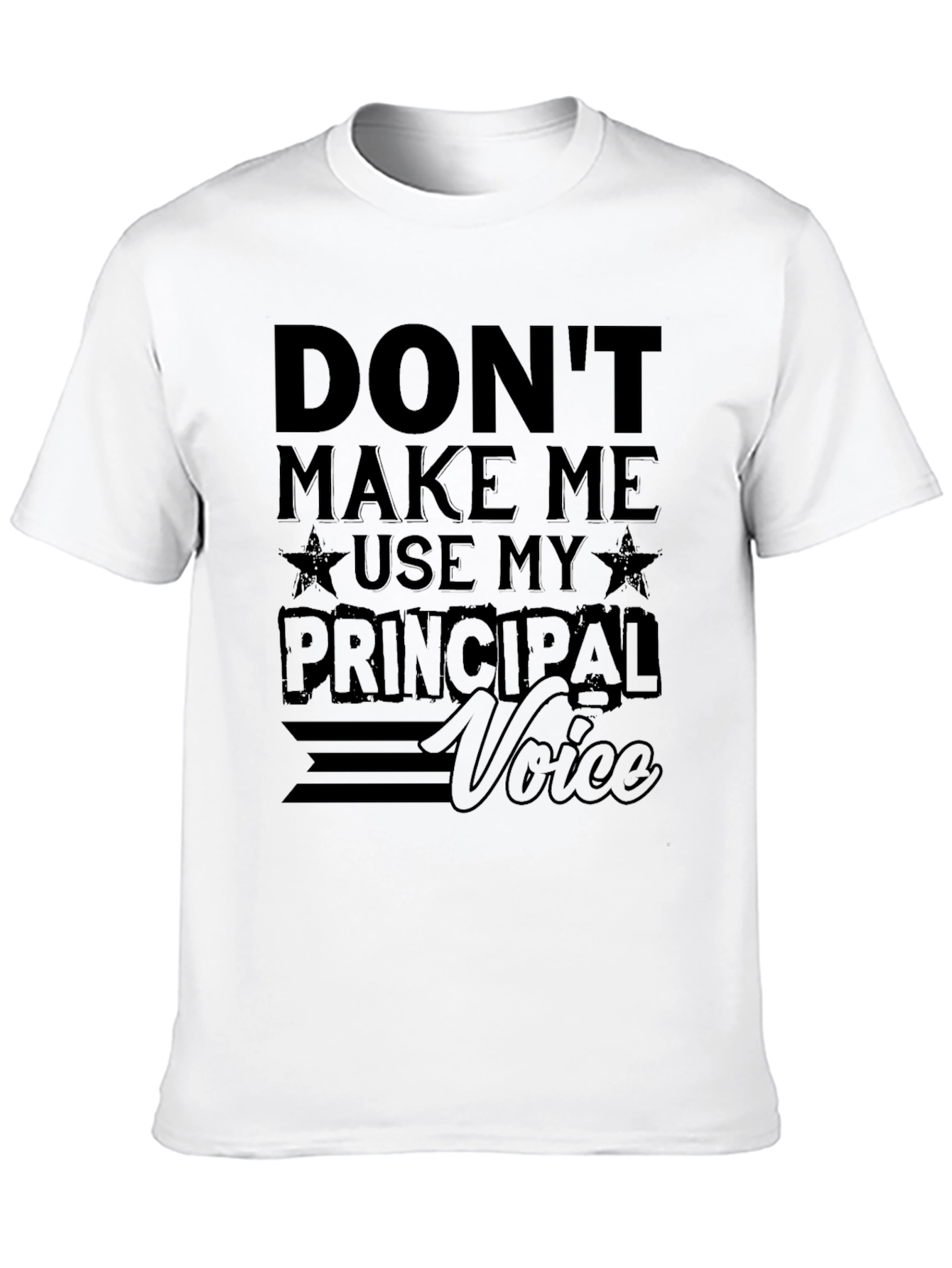 Black Principal Voice T-Shirt - Funny School Apparel view 10