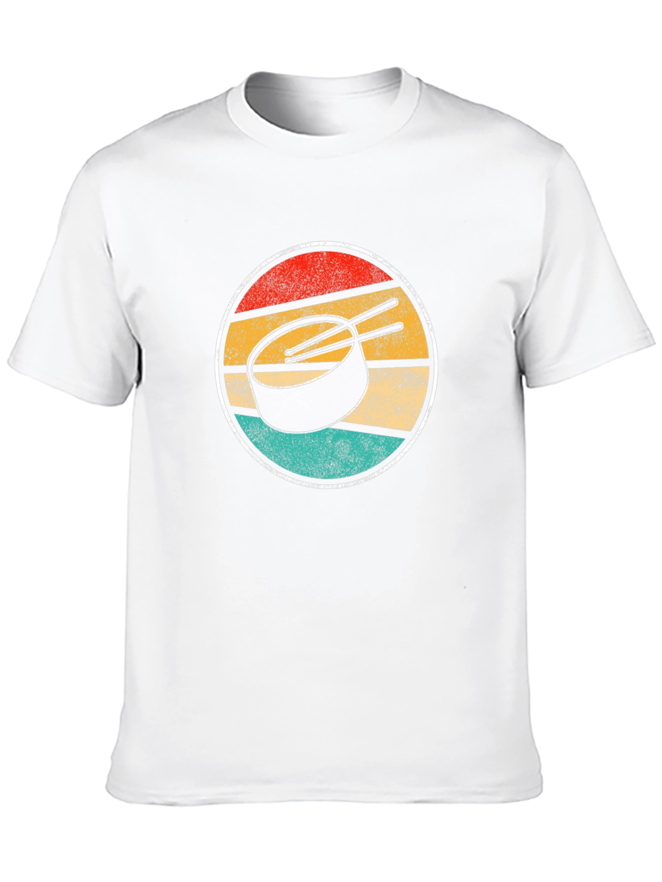 Black Retro Sunset Hockey Puck Graphic Tee view 10