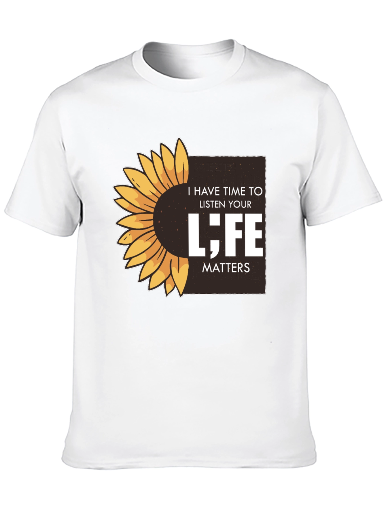 Black Sunflower 'Life Matters' Graphic T-Shirt view 10