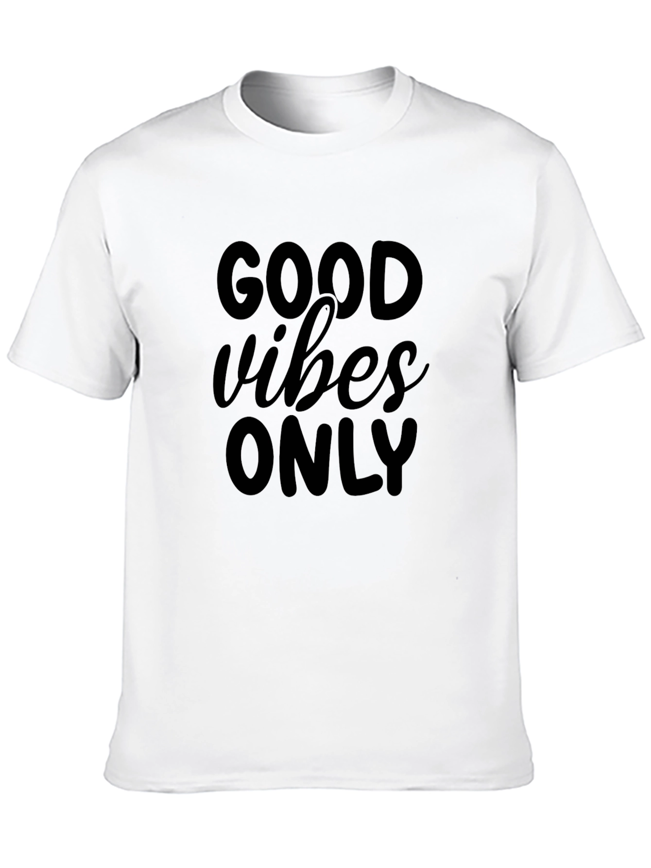 Black Good Vibes Only Black Graphic Tee view 10
