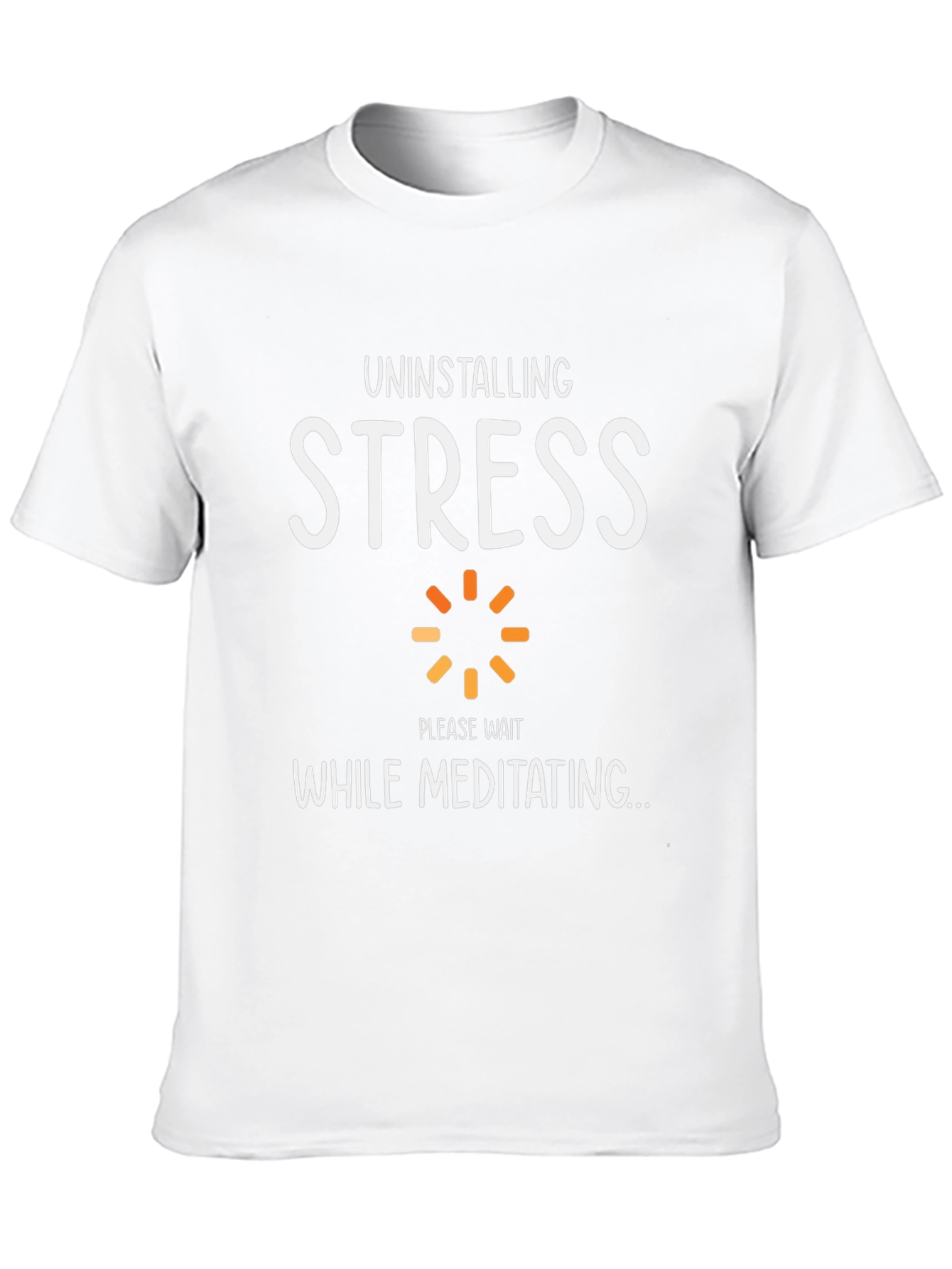Black Uninstalling Stress Black Graphic Tee view 10