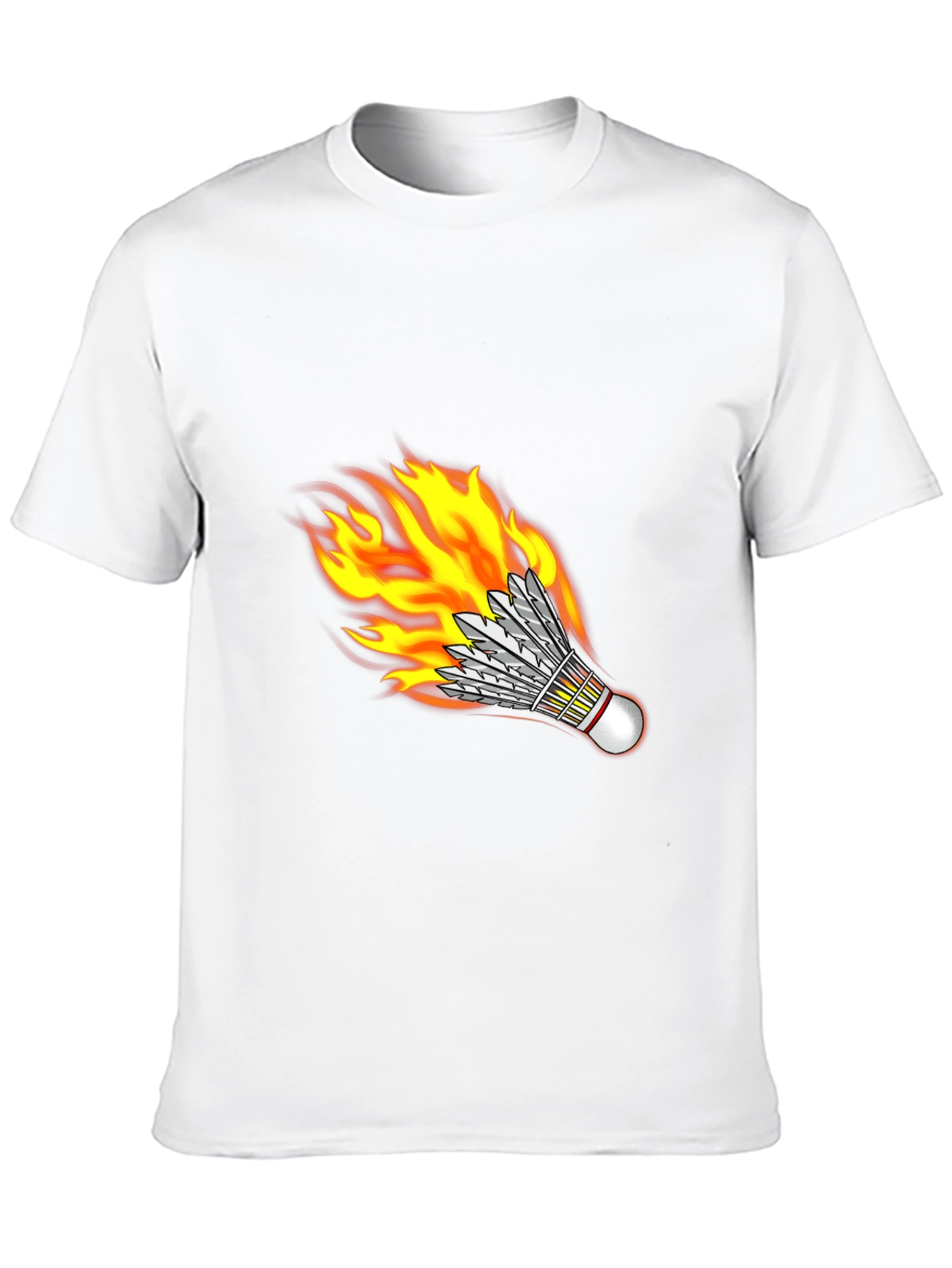 Black Flaming Shuttlecock Graphic Tee view 10