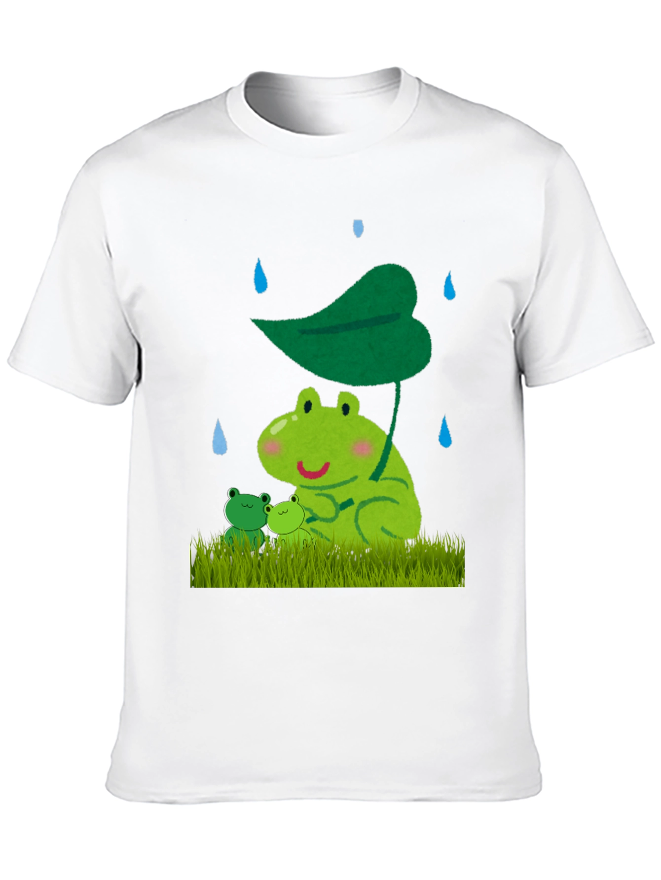 Black Frog Family Under Leaf Umbrella T-Shirt view 10