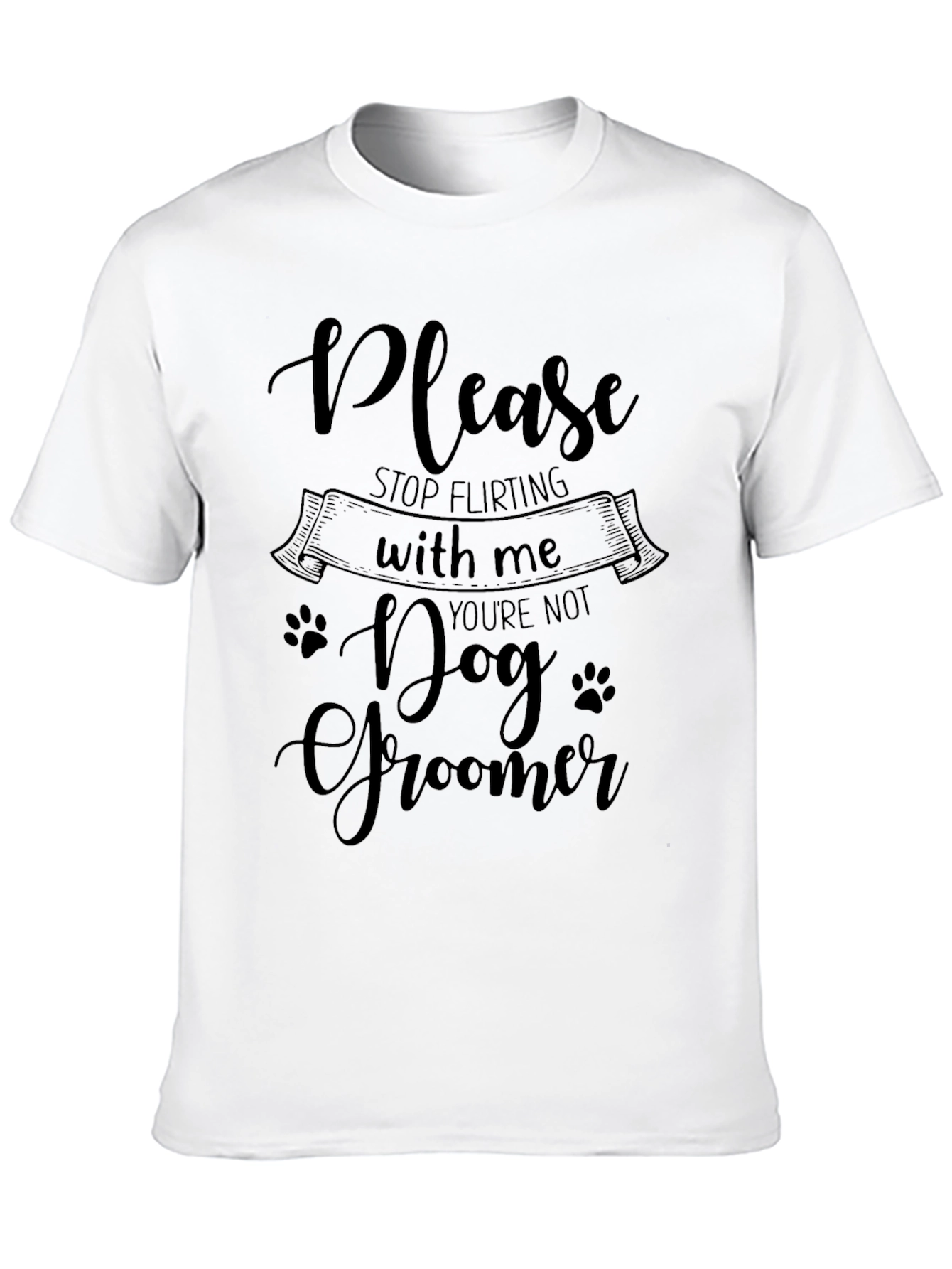 Black Funny Dog Groomer T-Shirt view 10