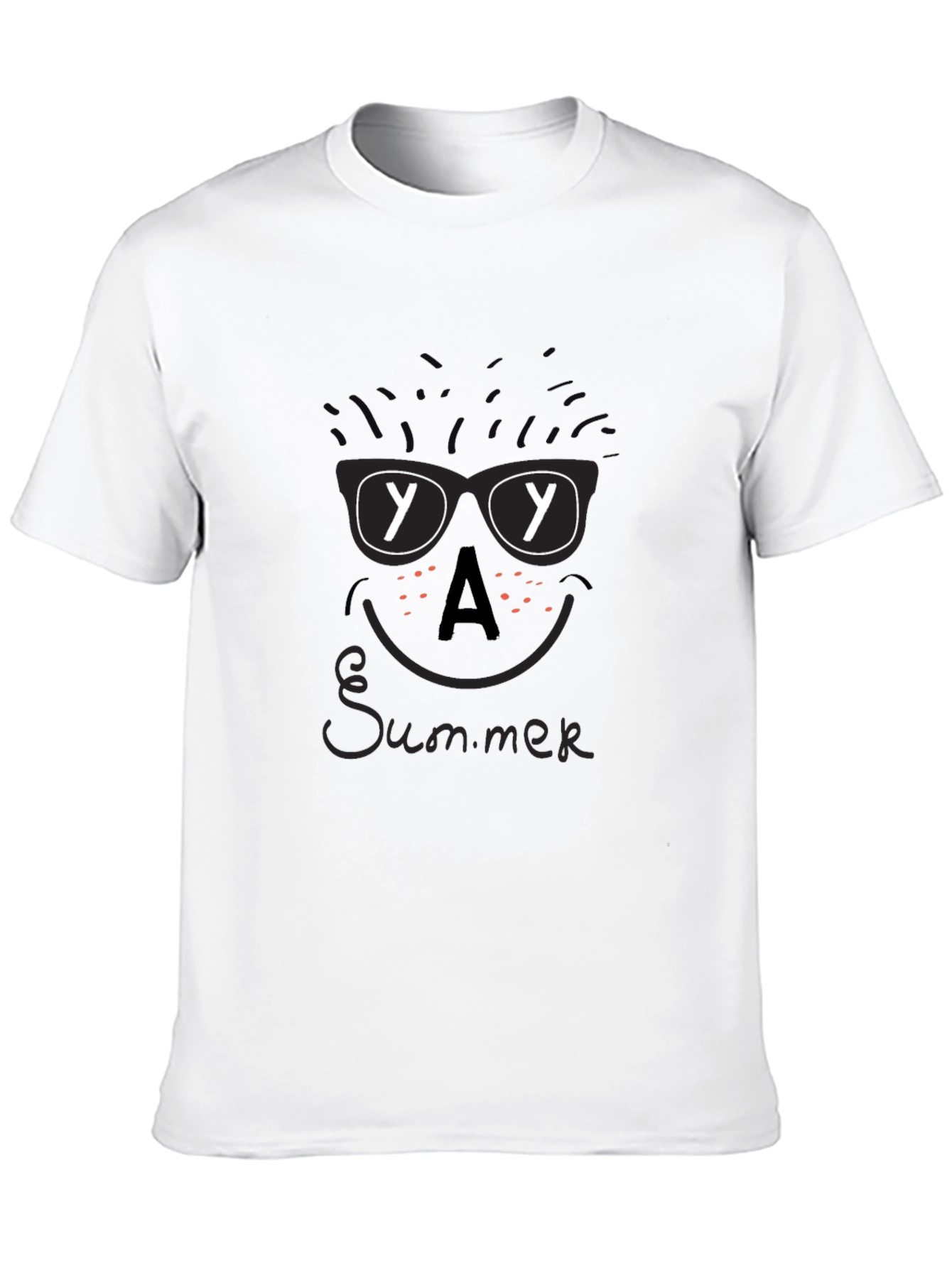 Black Summer Graphic Black T-Shirt view 10