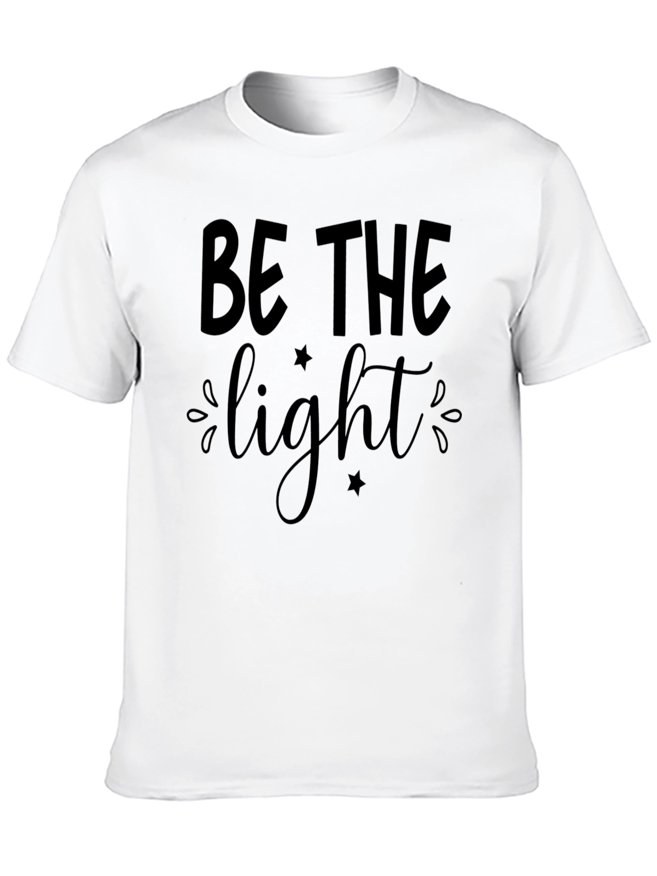 Black Be the Light T-Shirt - Motivational Tee view 10