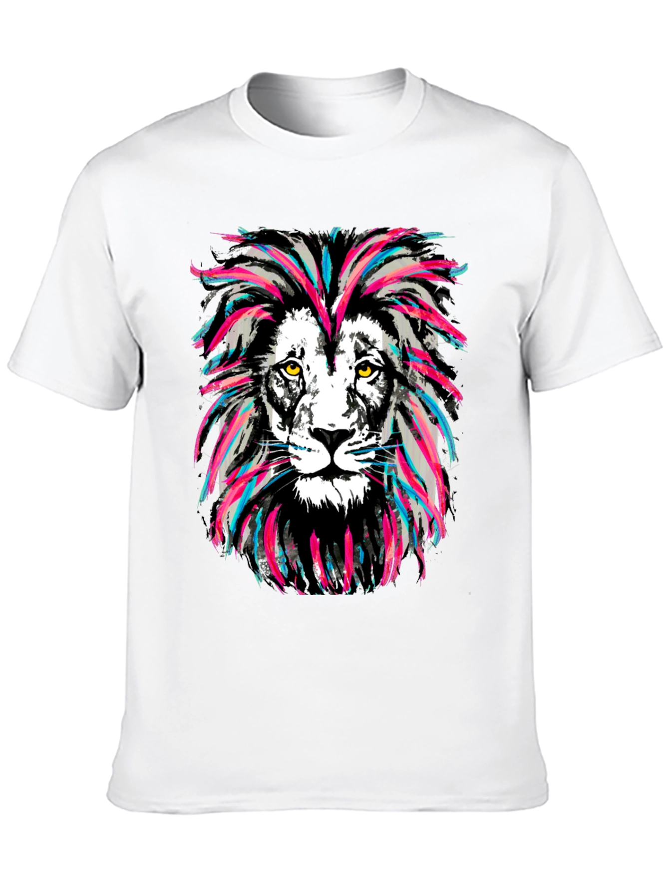 Black Lion Head Graphic Print Tee view 10