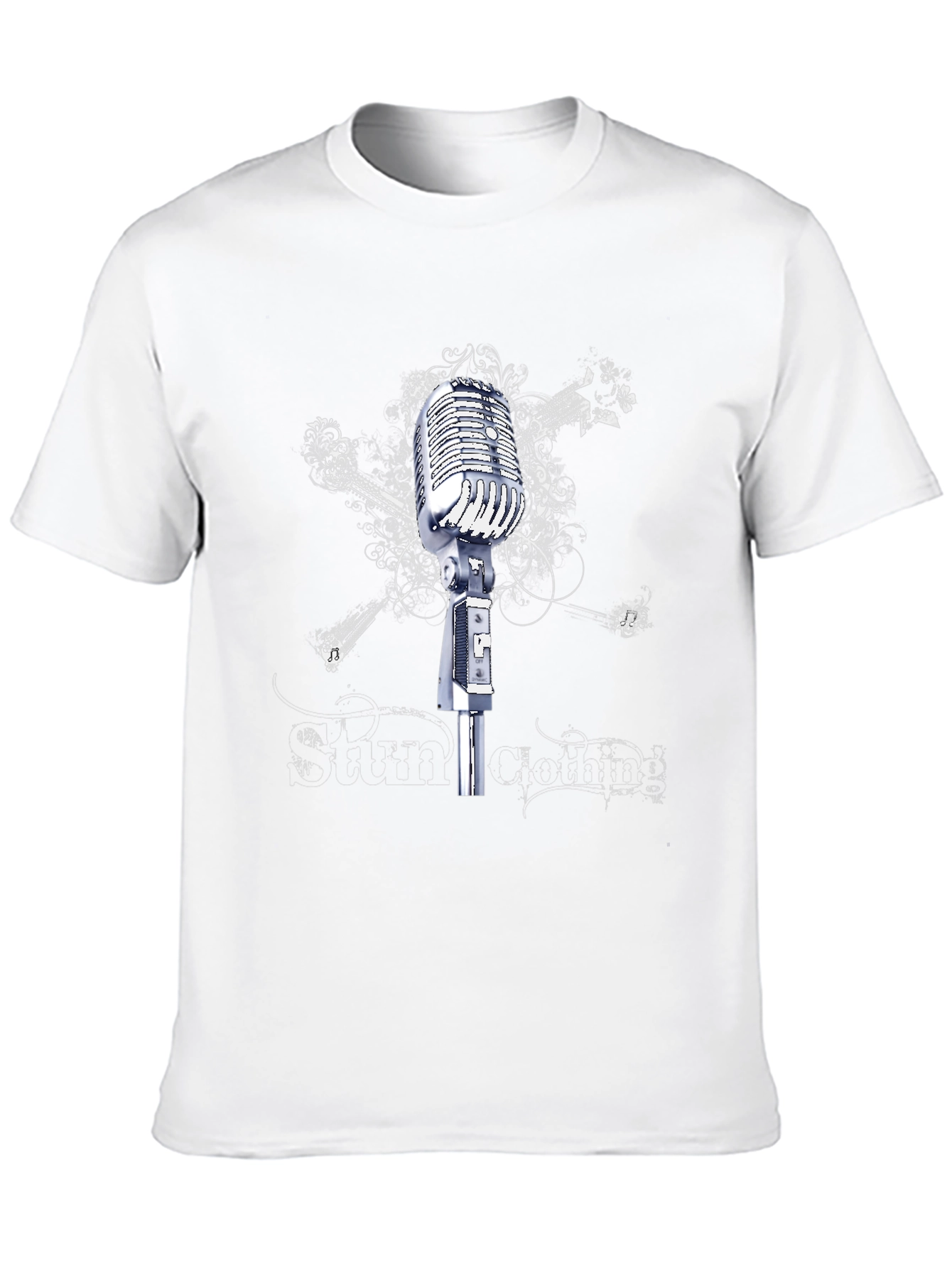 Black Vintage Microphone Graphic Tee - Black view 10