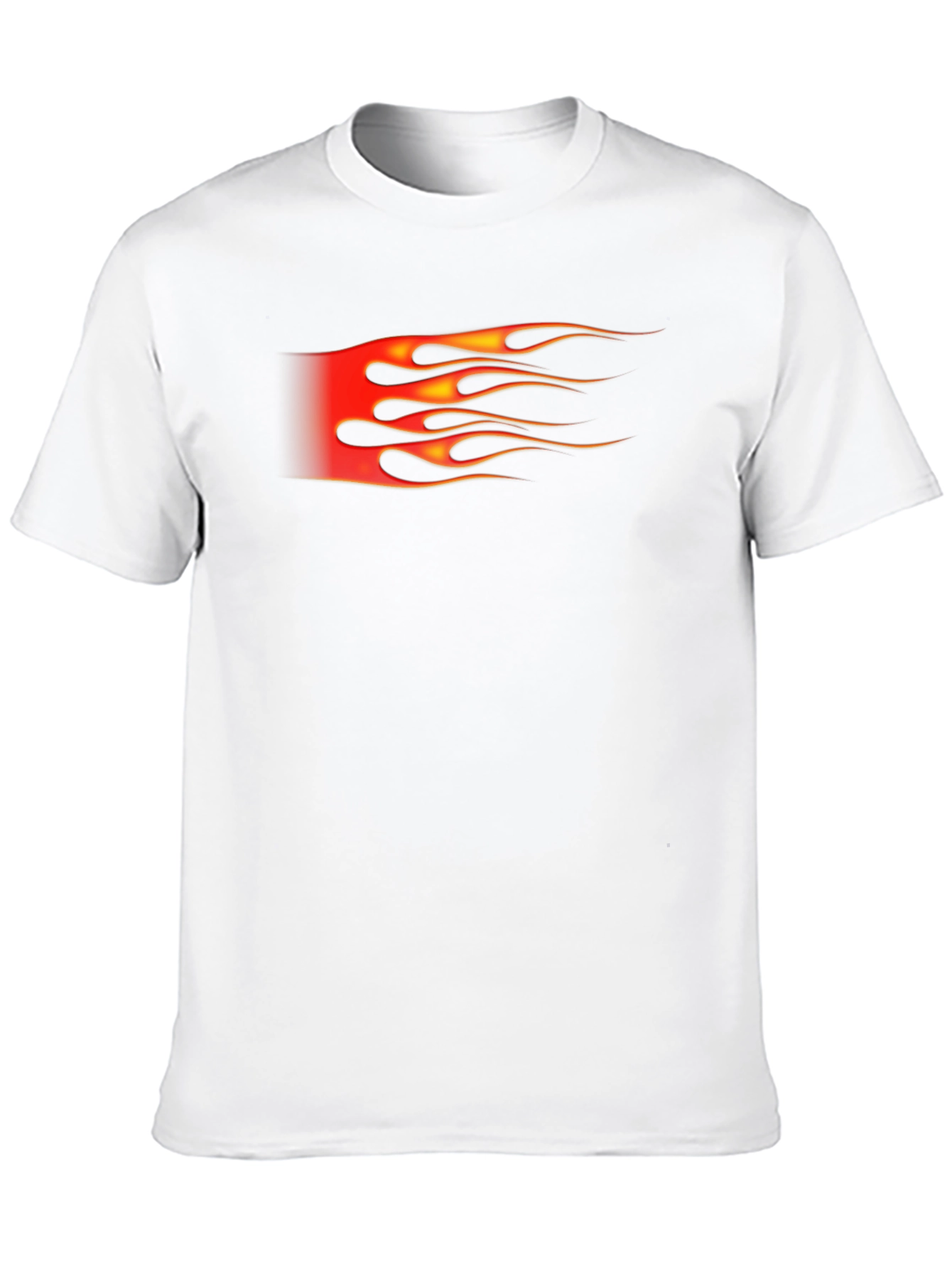 Black Fiery Flames Graphic Tee - Black view 10