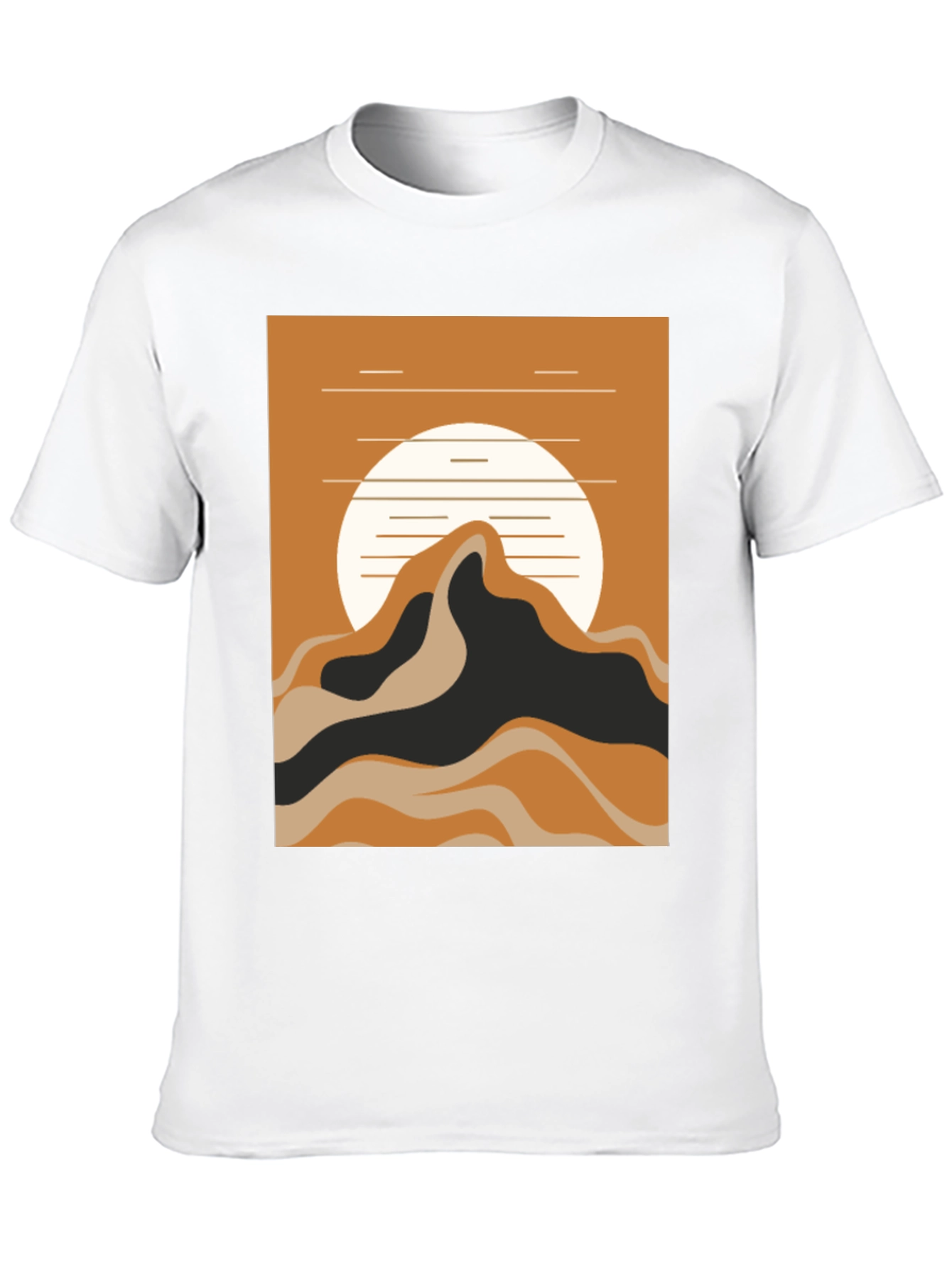 Black Mountain Sunset Graphic Tee - Black Cotton Blend view 10