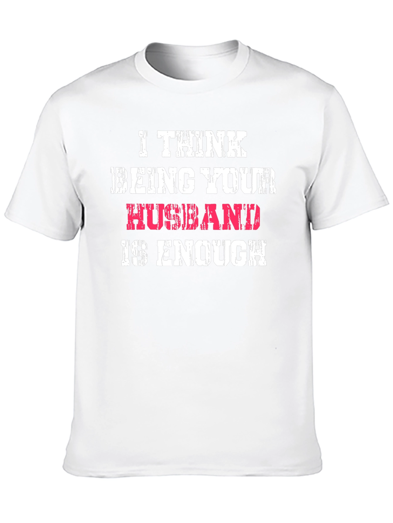 Black Husband Enough Graphic Tee - Humorous Men's T-Shirt view 10