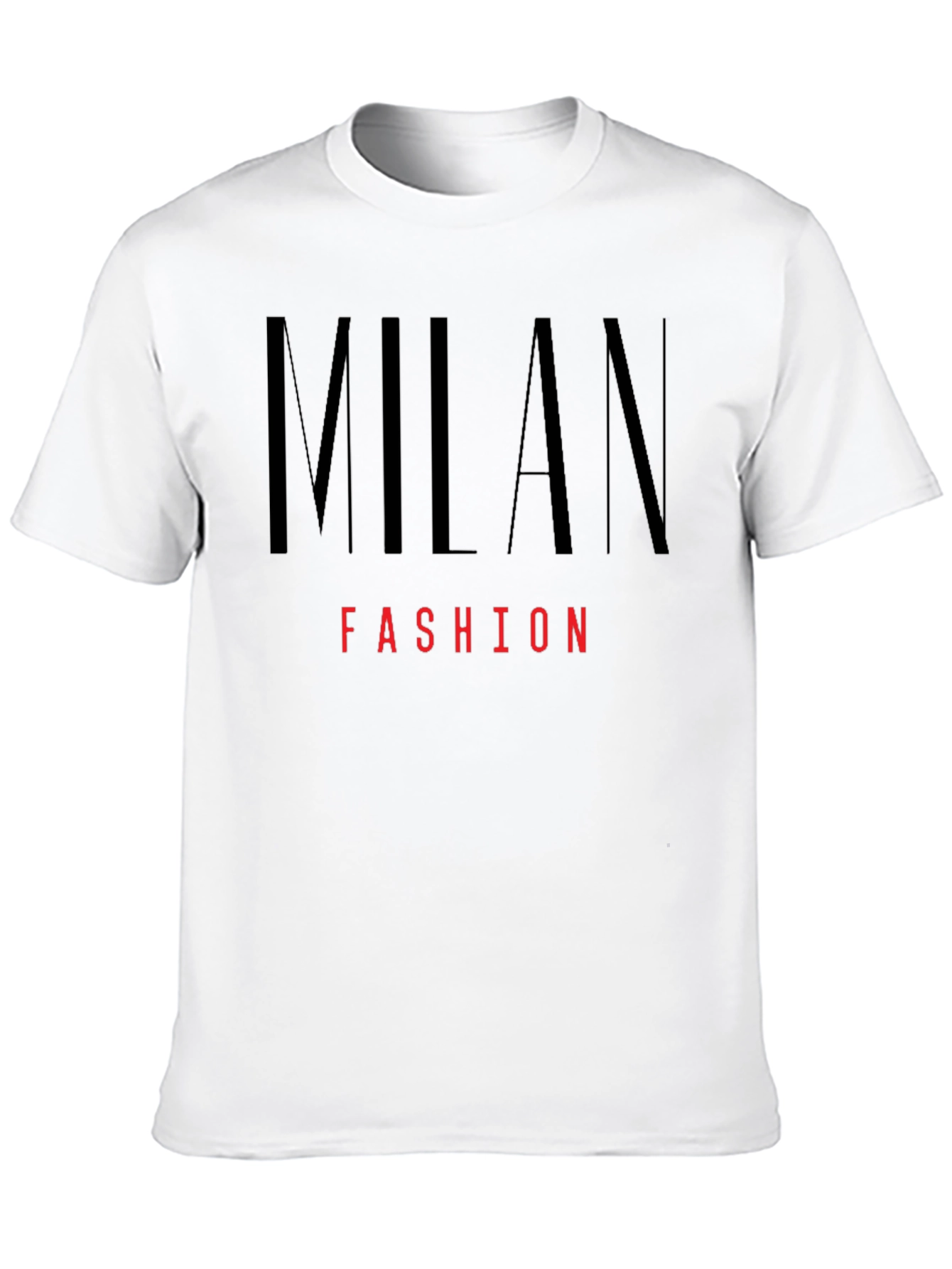 Black Milan Fashion Graphic Tee - Stylish Black T-Shirt view 10