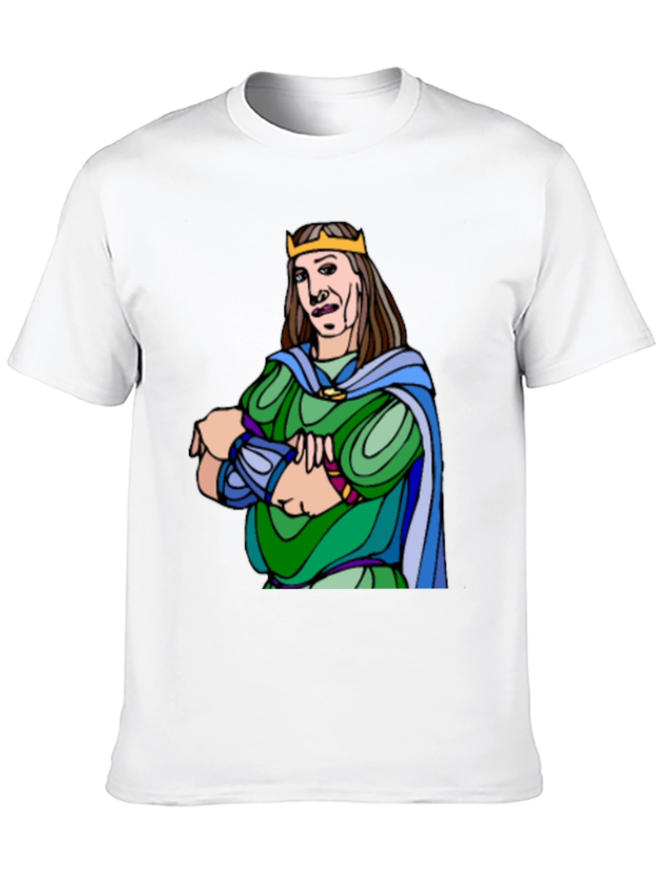 Black King Cartoon Graphic Black T-Shirt view 10