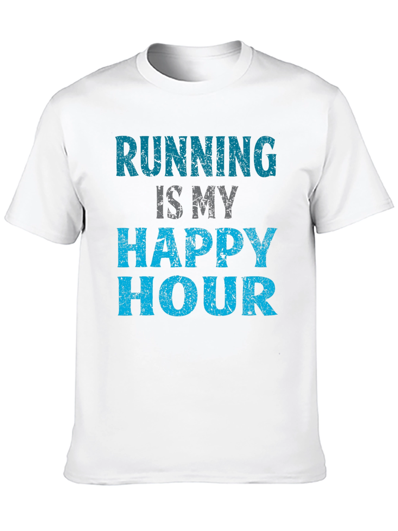 Black Running is My Happy Hour T-Shirt view 10