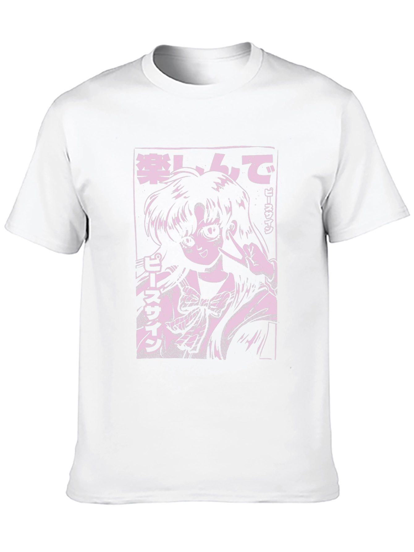 Black Anime Girl Graphic Tee - Black view 10