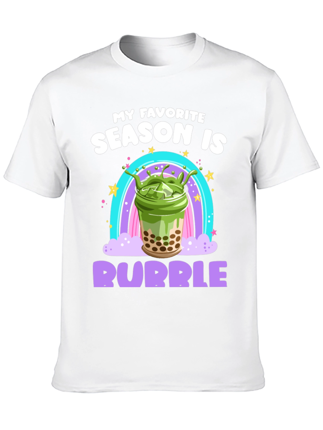 Black Bubble Tea Season T-Shirt - Matcha Boba Lover view 10