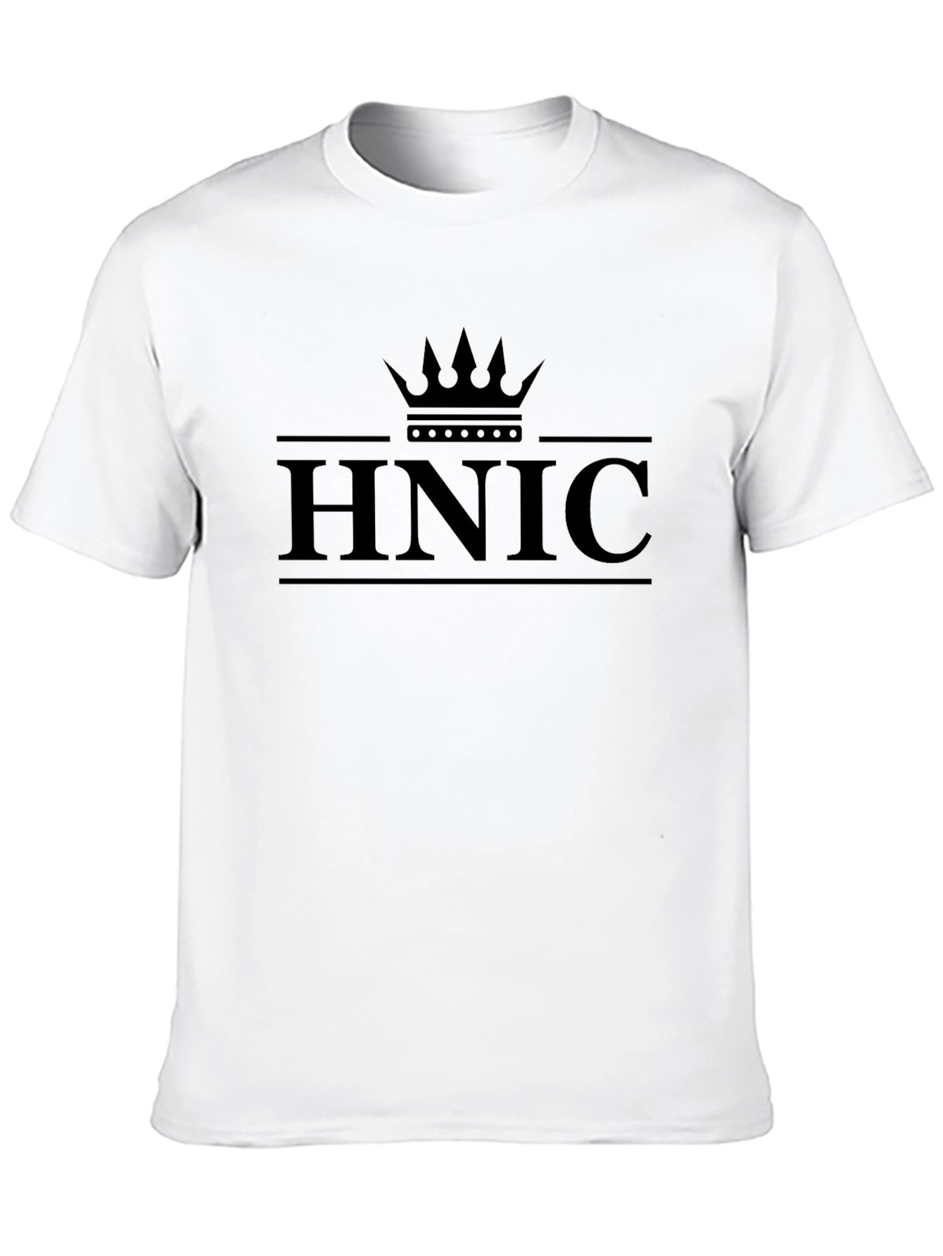 Black HNIC Crown Graphic T-Shirt - Premium Black Cotton Tee view 10