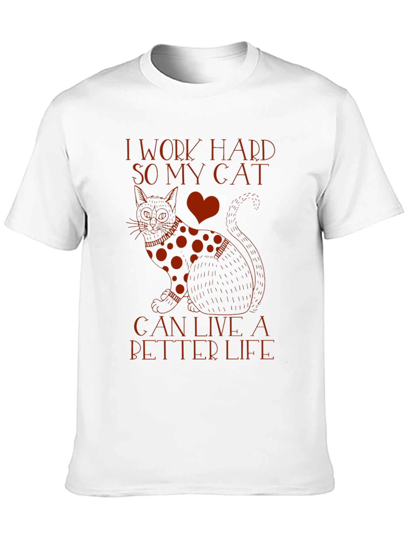 Black I Work Hard So My Cat T-Shirt view 10