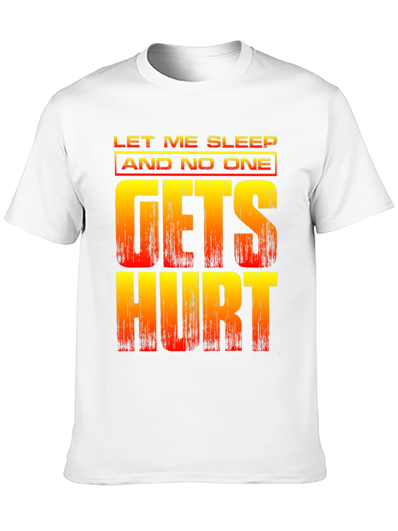 Black Let Me Sleep Funny Graphic T-Shirt view 10