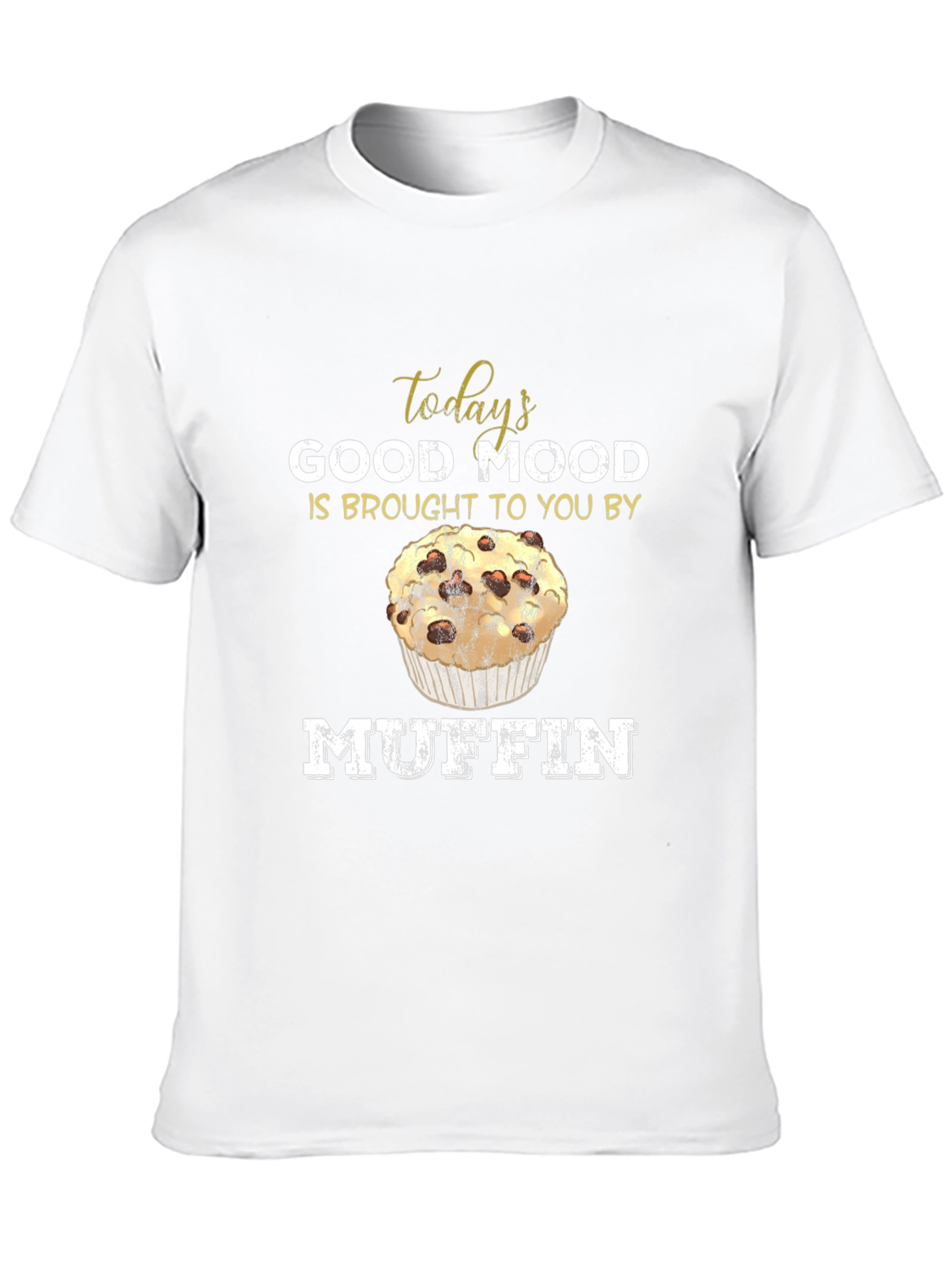 Black Muffin Mood T-Shirt - Funny Foodie Tee view 10