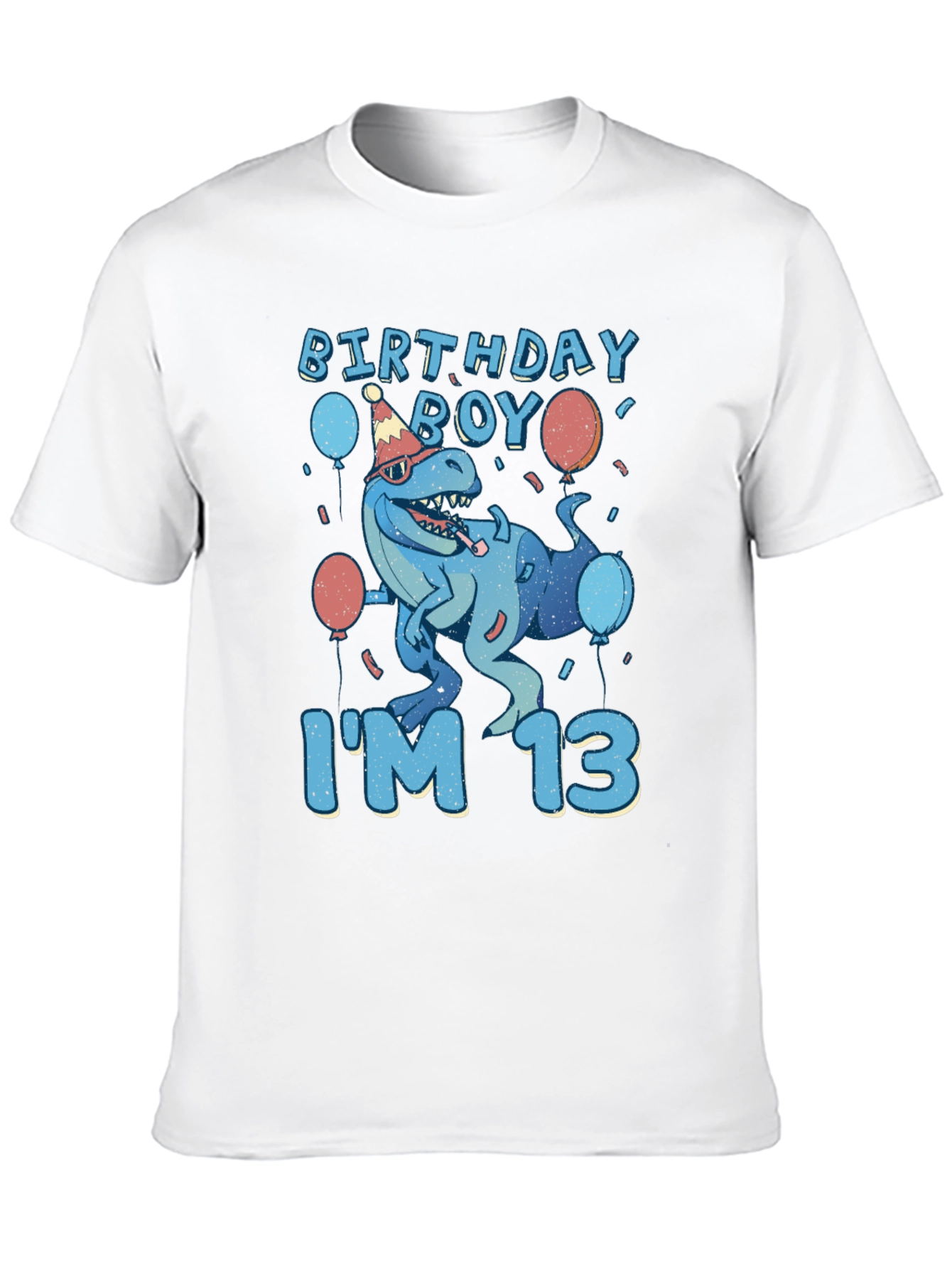 Birthday Boy I'm 13 T-Rex T-Shirt - 10