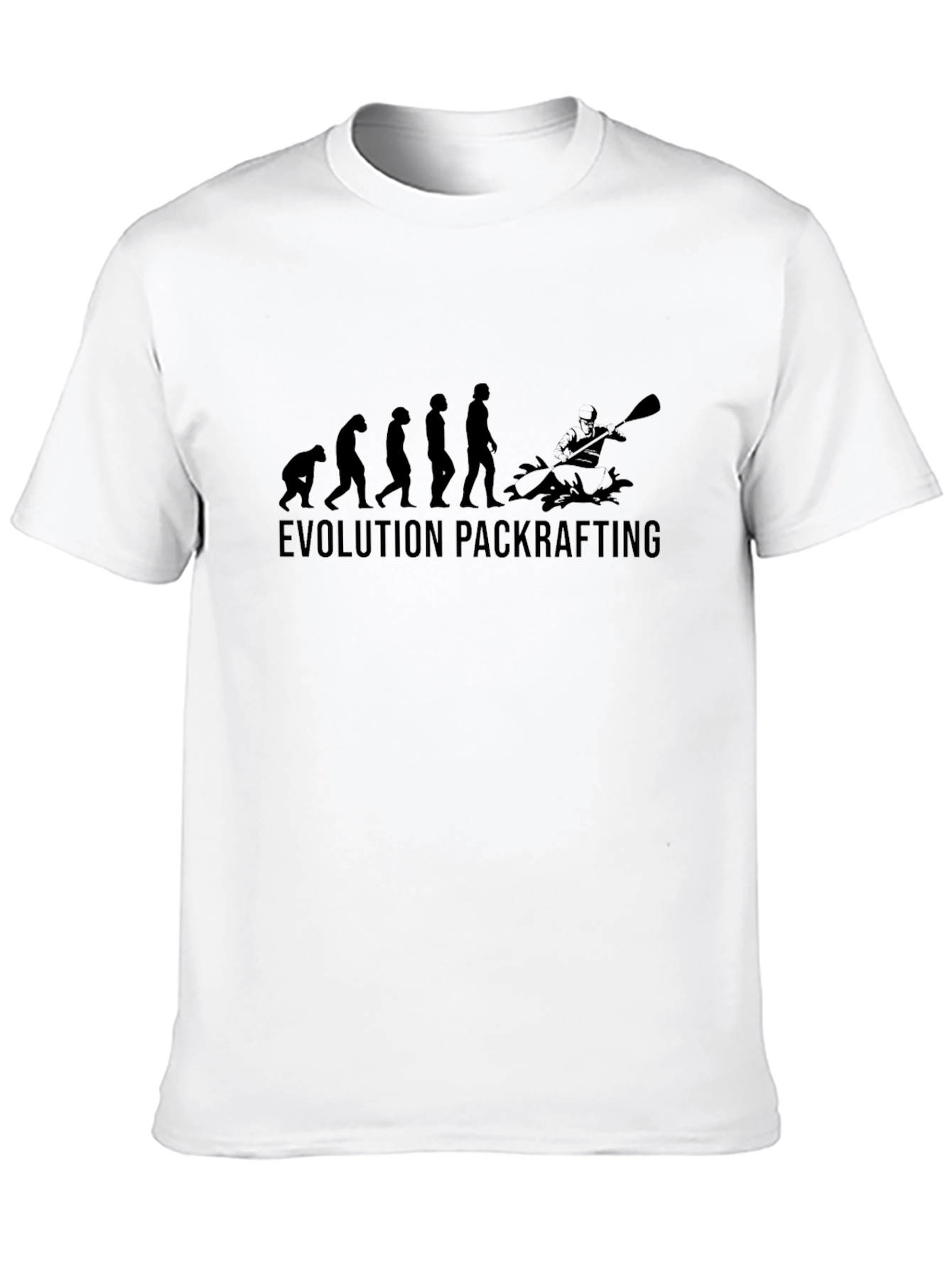 Black Evolution Packrafting Black T-Shirt for Outdoor Adventures view 10