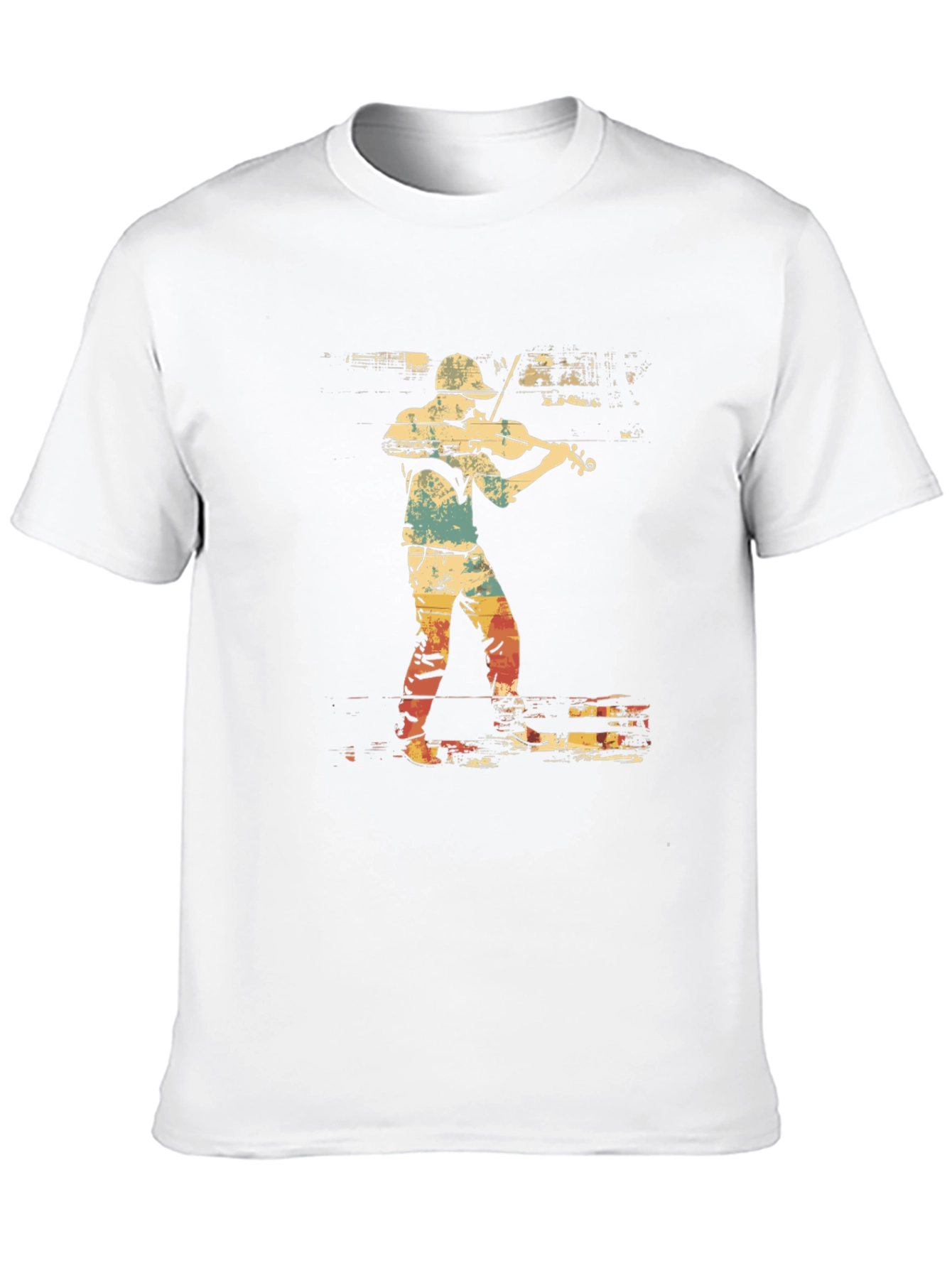 Black Violinist Graphic Tee - Retro Style Music Shirt view 10
