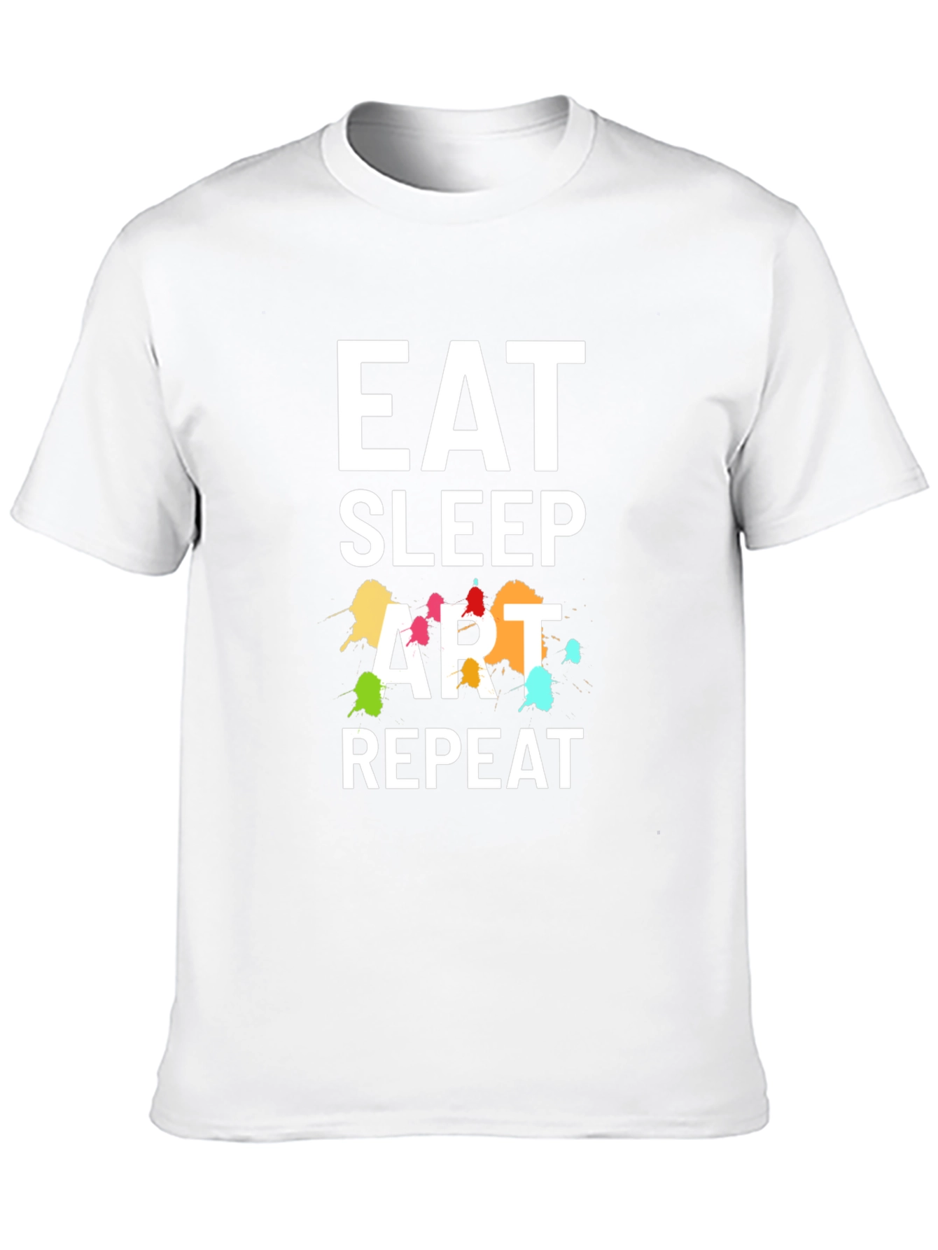 Black Eat Sleep Art Repeat Graphic T-Shirt view 10
