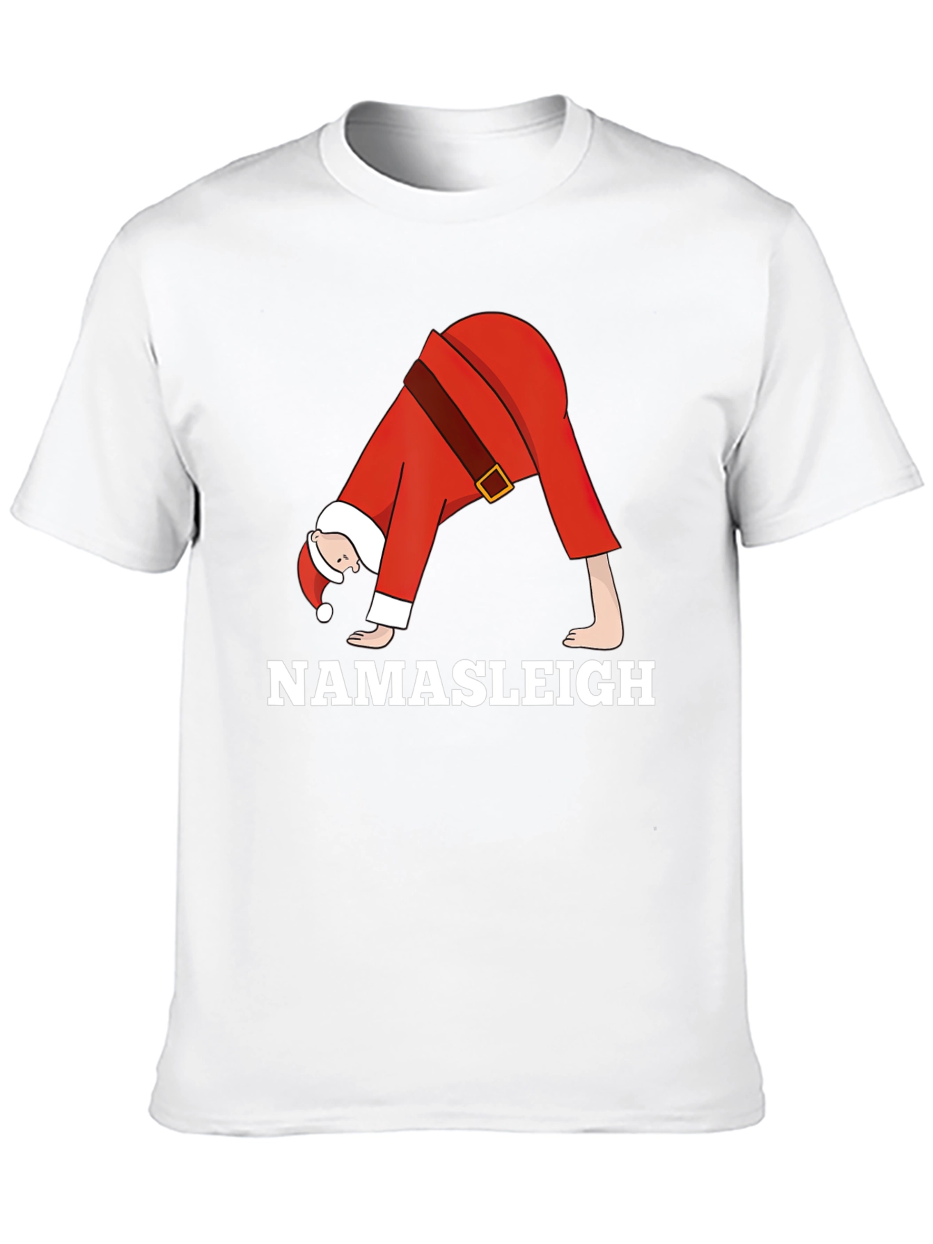 Black Namasleigh Santa Yoga Black T-Shirt view 10
