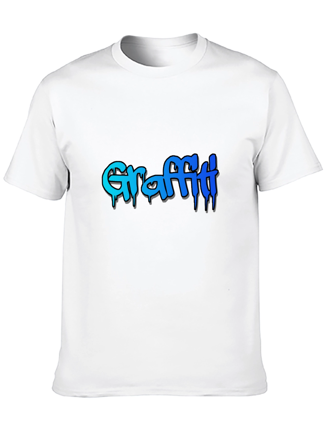 Black Graffiti Style Graphic Print T-Shirt view 10