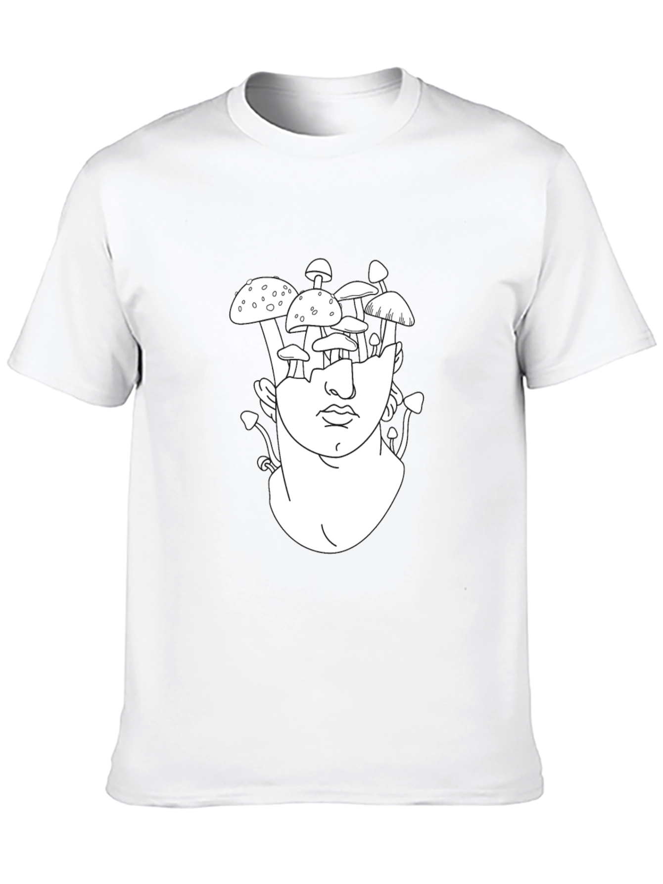 Black Mushroom Mind Graphic Tee - Unique Art T-Shirt view 10