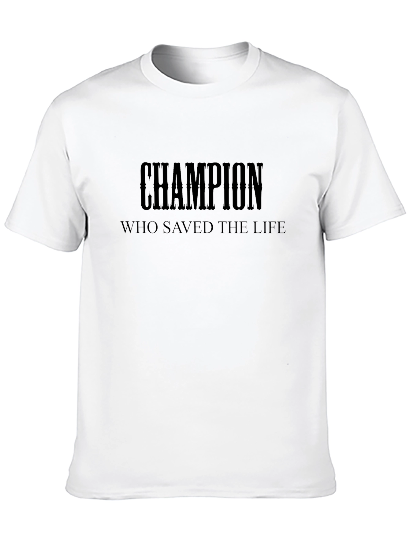 Black Champion T-Shirt - Save a Life view 10