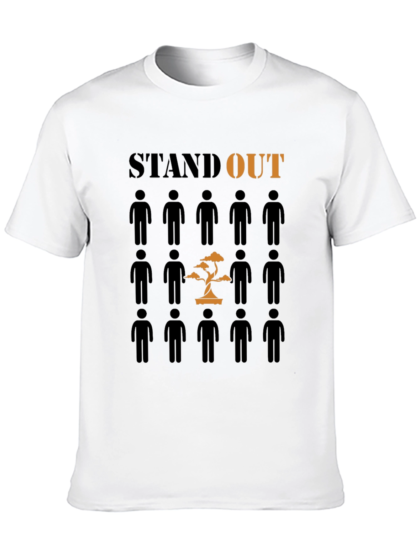 Black Stand Out T-Shirt - Unique Graphic Tee view 10