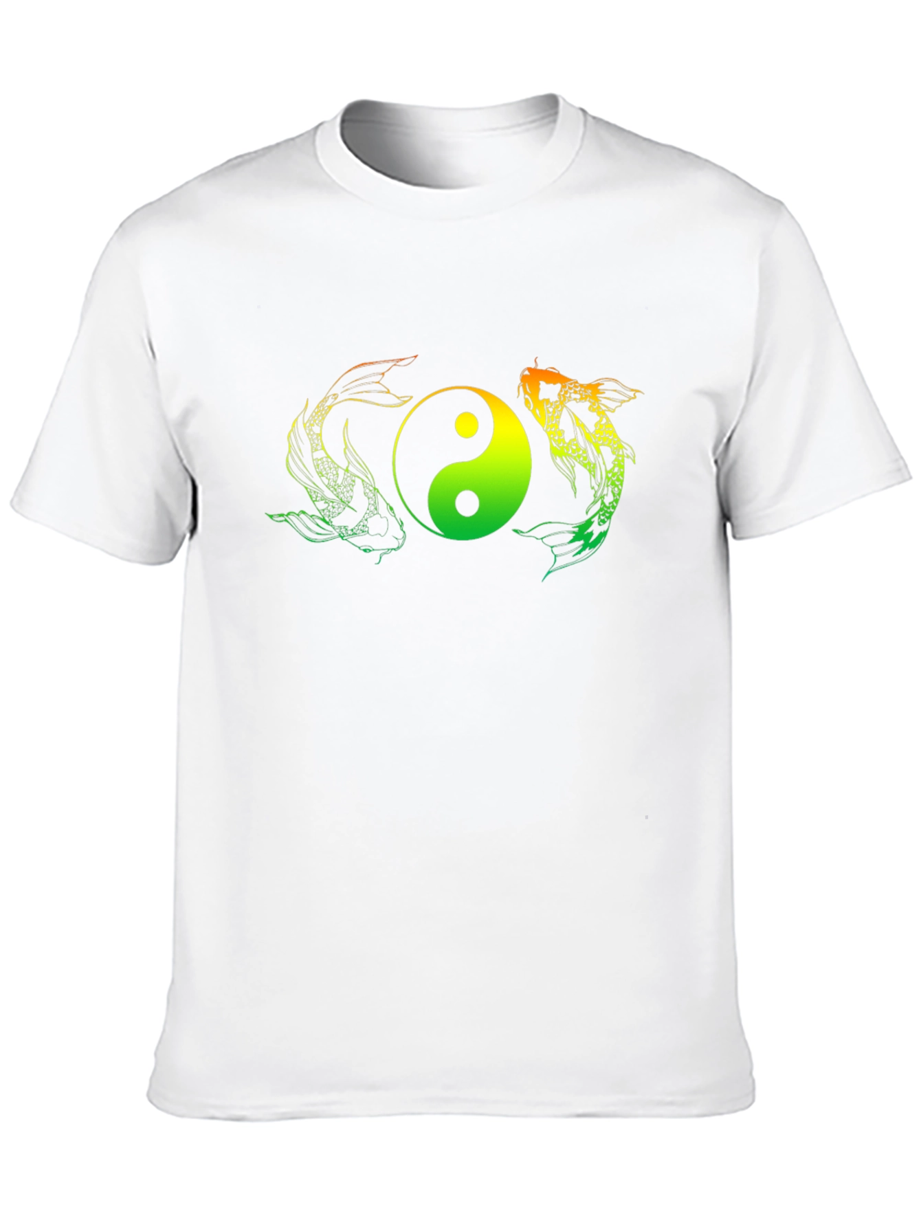 Black Yin Yang Koi Fish Graphic Tee - Black T-Shirt view 10