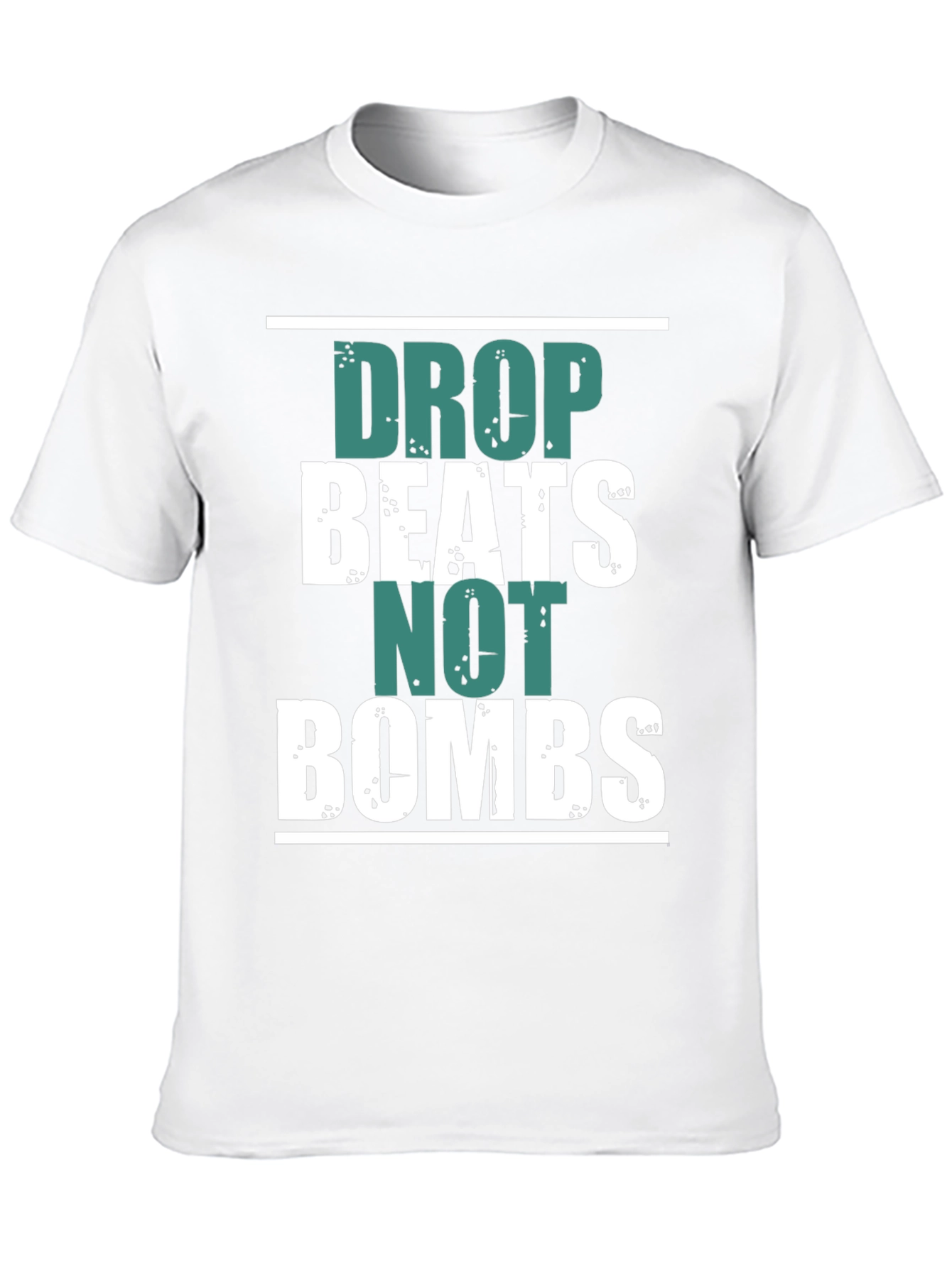 Black Drop Beats Not Bombs Graphic Tee view 10