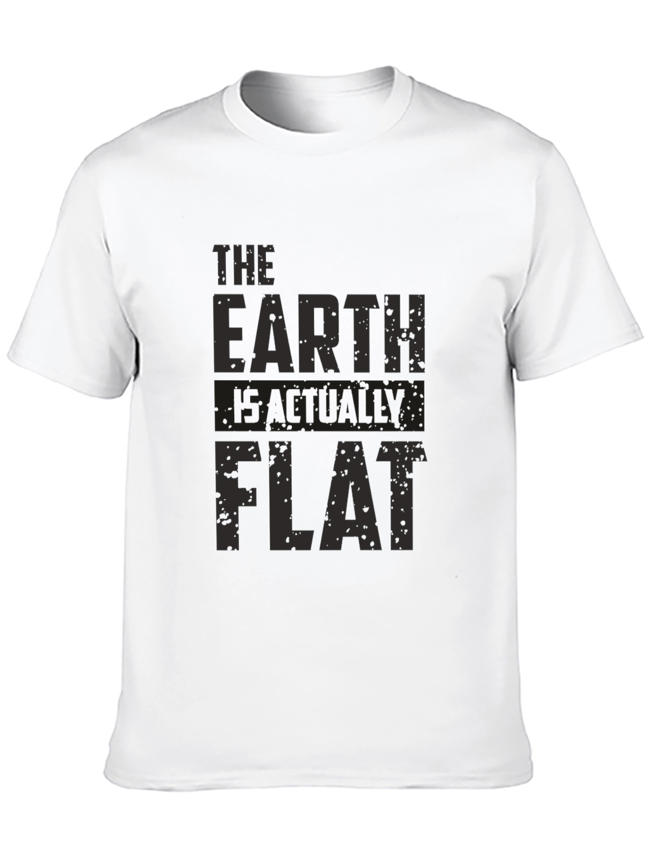 Black The Earth Is Actually Flat - Graphic Tee view 10