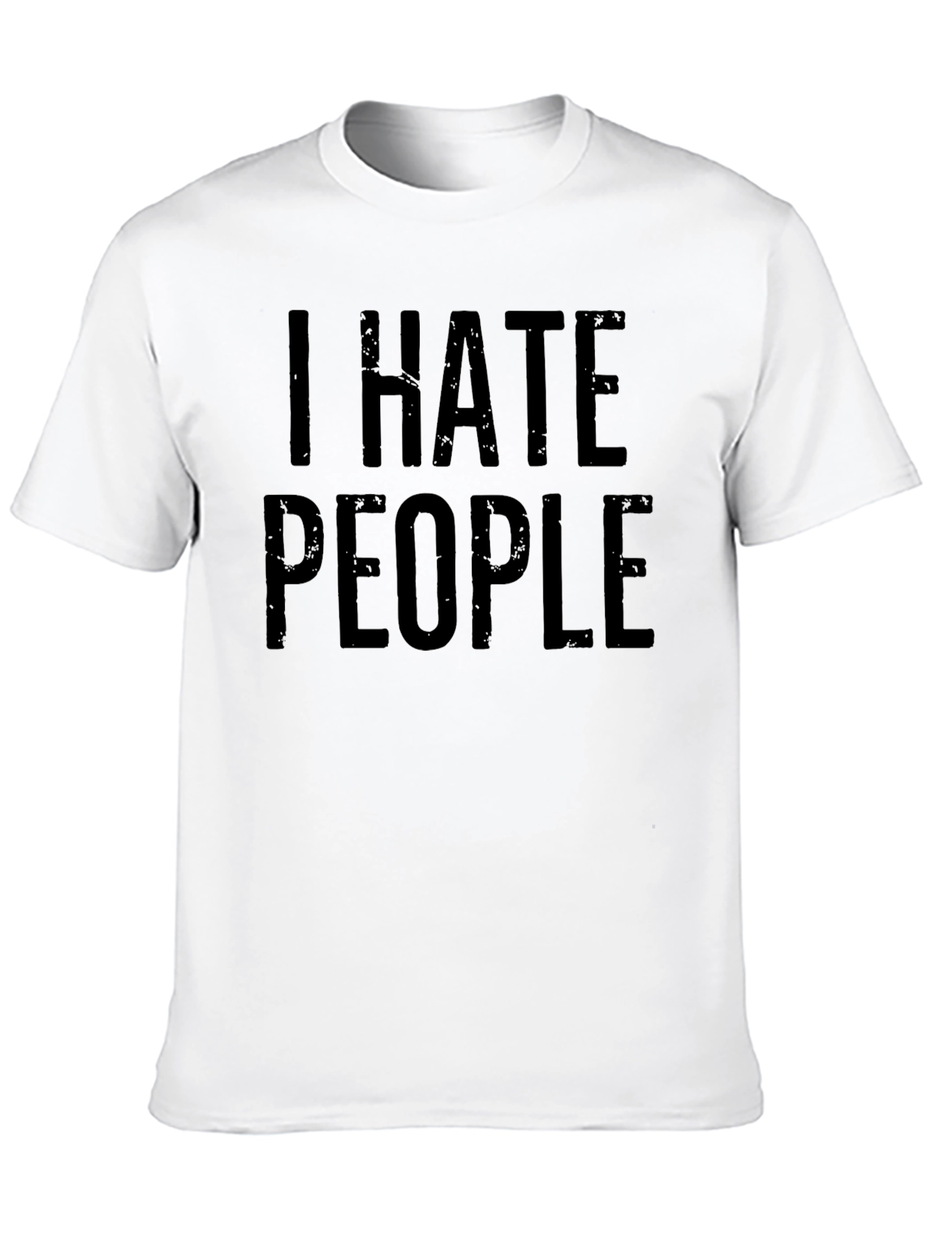 Black I Hate People Graphic Tee - Unisex Adult T-Shirt view 10