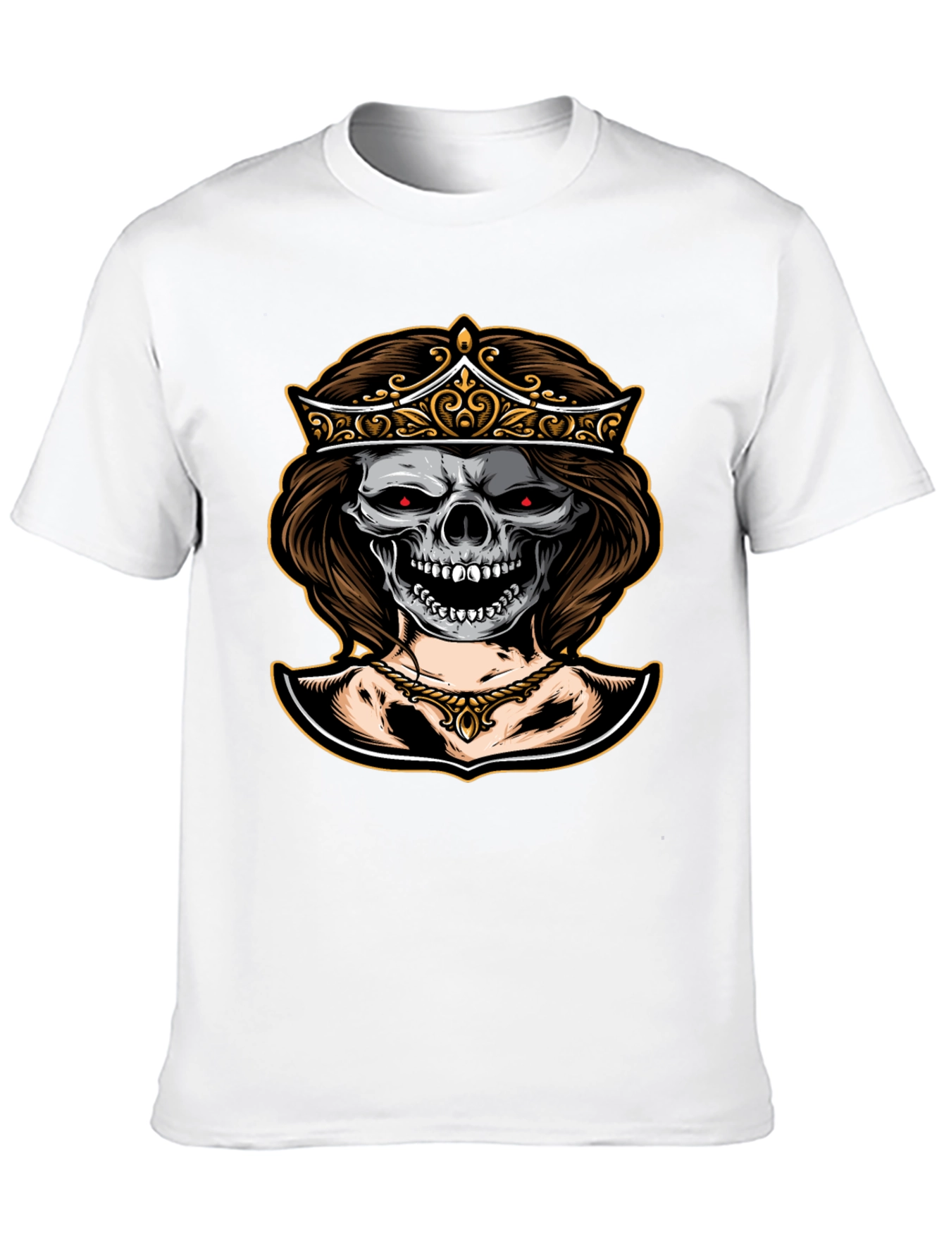 Black Skull Queen Graphic Tee - Dark Humor Fashion view 10