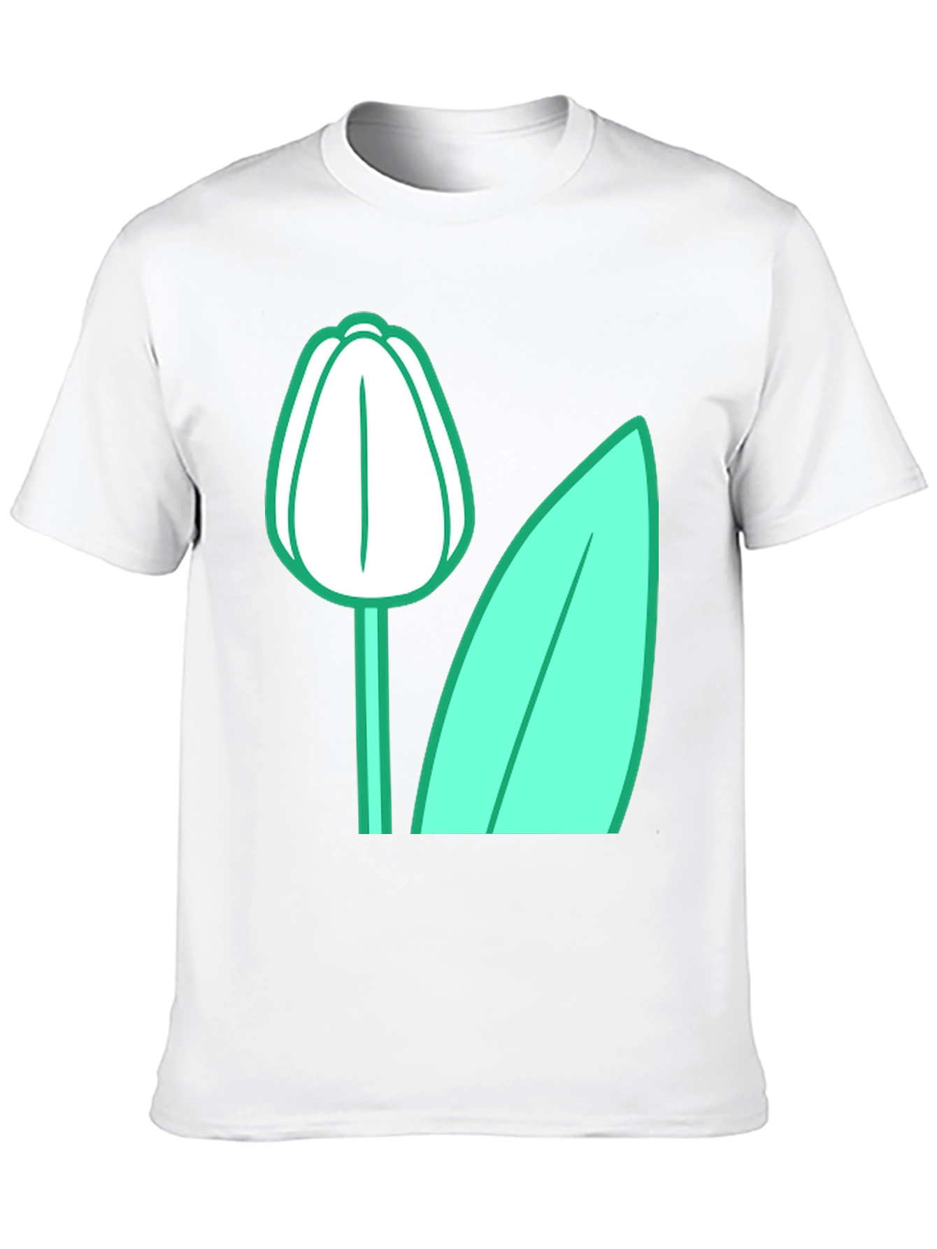 Black Tulip Graphic Tee - Black Cotton Blend view 10