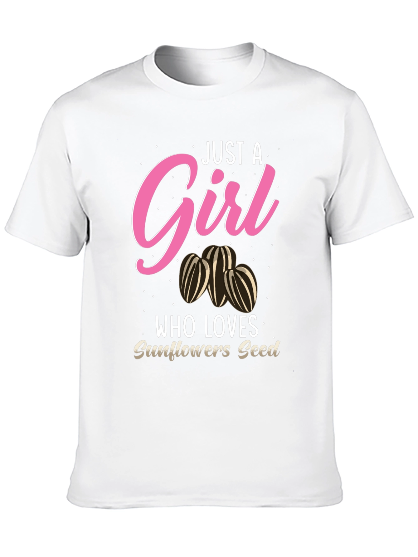 Black Just A Girl Who Loves Sunflower Seeds T-Shirt view 10