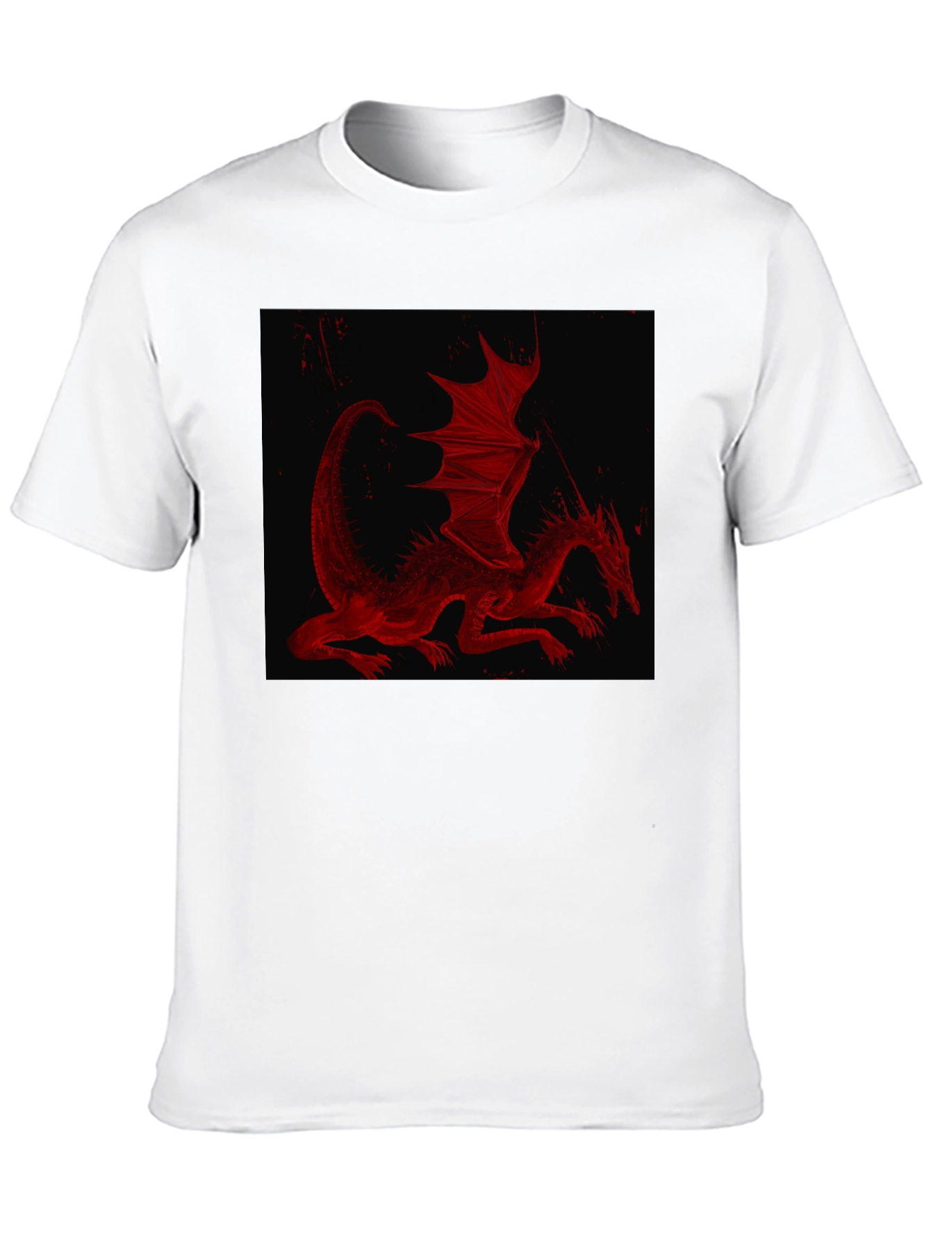 Black Red Dragon Graphic T-Shirt - Black view 10