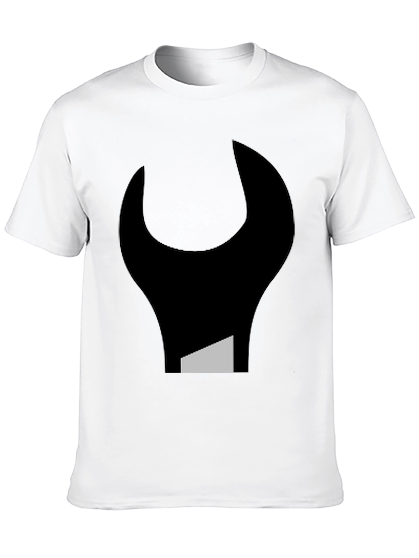 Black Abstract Wrench Graphic Tee - Black Unisex T-Shirt view 10