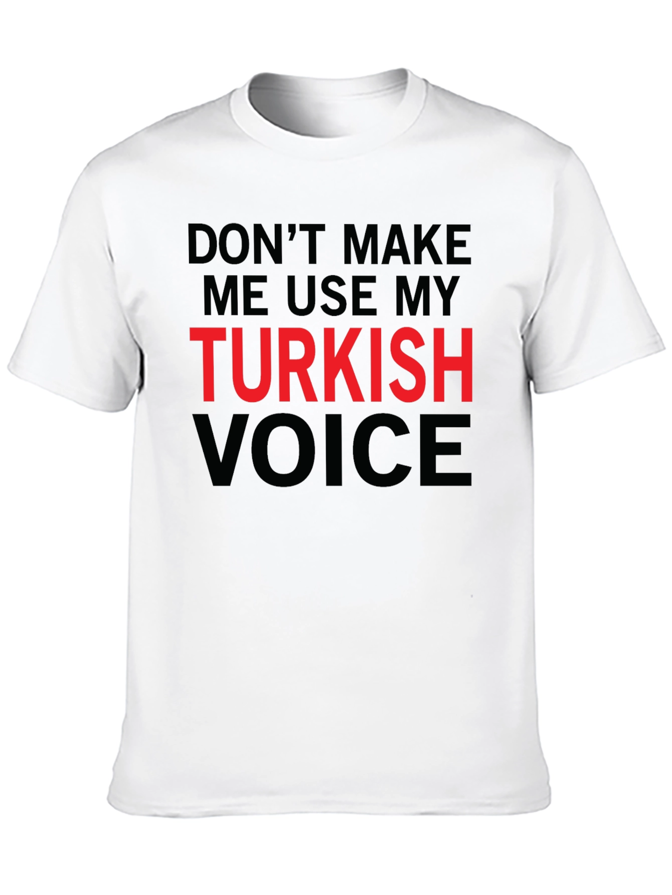 Black Funny Turkish Voice Graphic Tee view 10